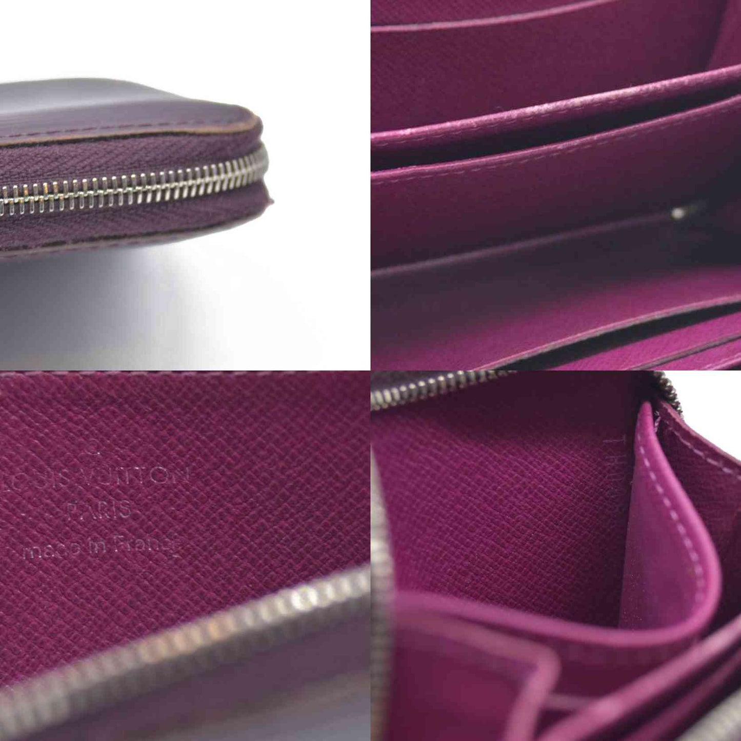 AUCTION $740 Louis Vuitton  Epi Zippy Coin Purse Cassis