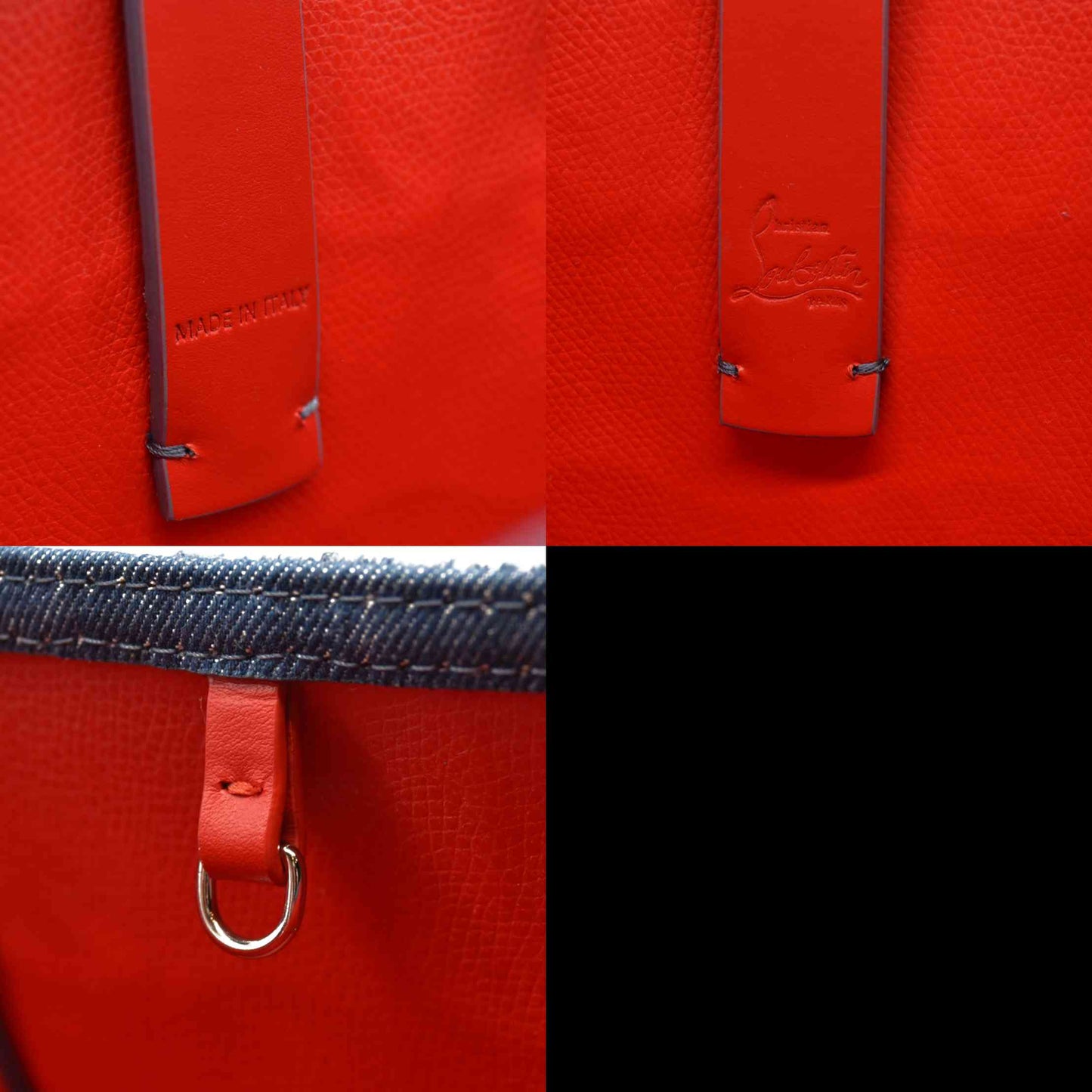 Christian Louboutin cabata small leather-trim tote denim