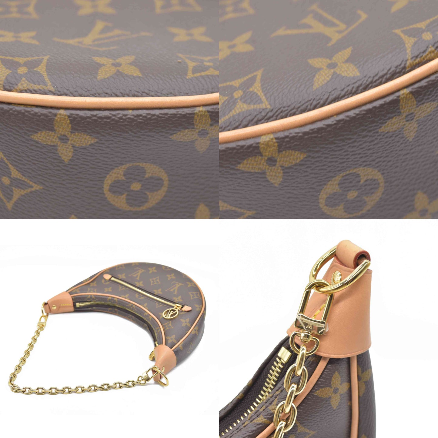 $2540 Louis Vuitton Monogram Loop Hobo Shoulder Bag RFID