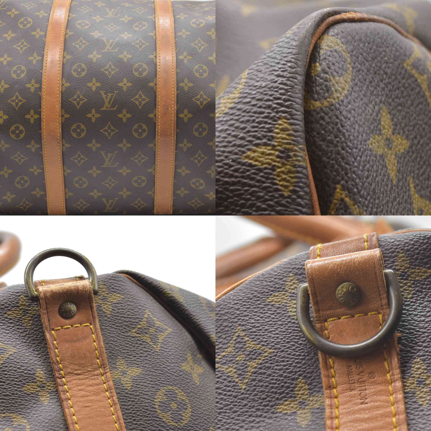Louis Vuitton Monogram Keepall Bandouliere 60 Boston Bag