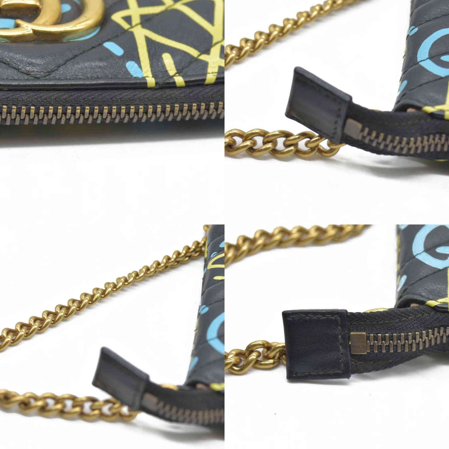 $1490 CONSIGNMENT Gucci Ghost Mini GG Marmont Crossbody Bag