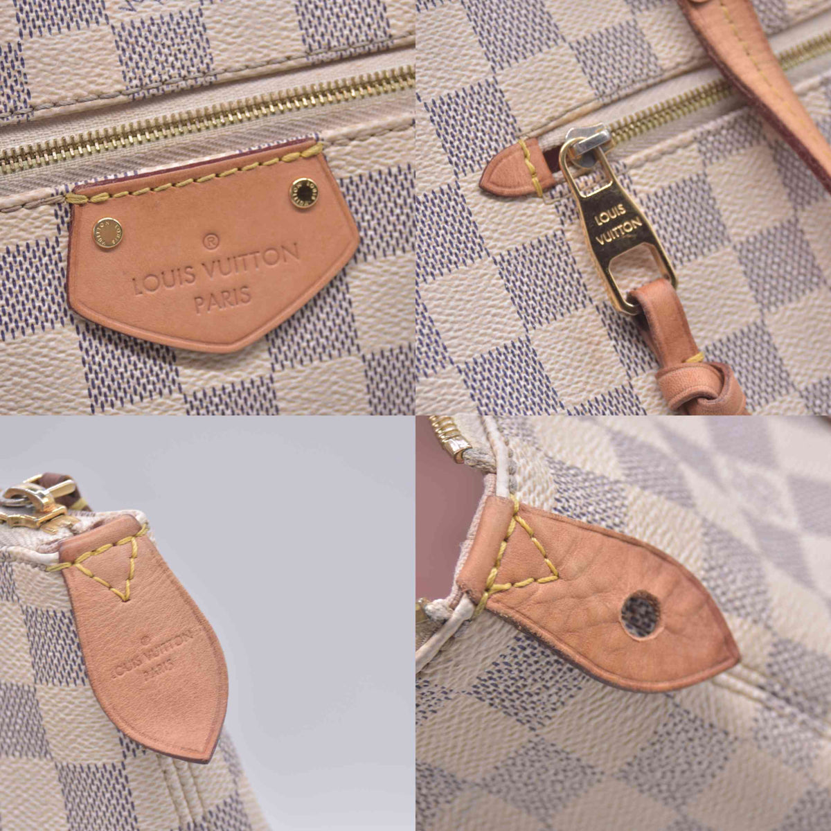 $1620 2017 Louis Vuitton Damier Azur Iena MM Rose Ballerine MI3117 10021161