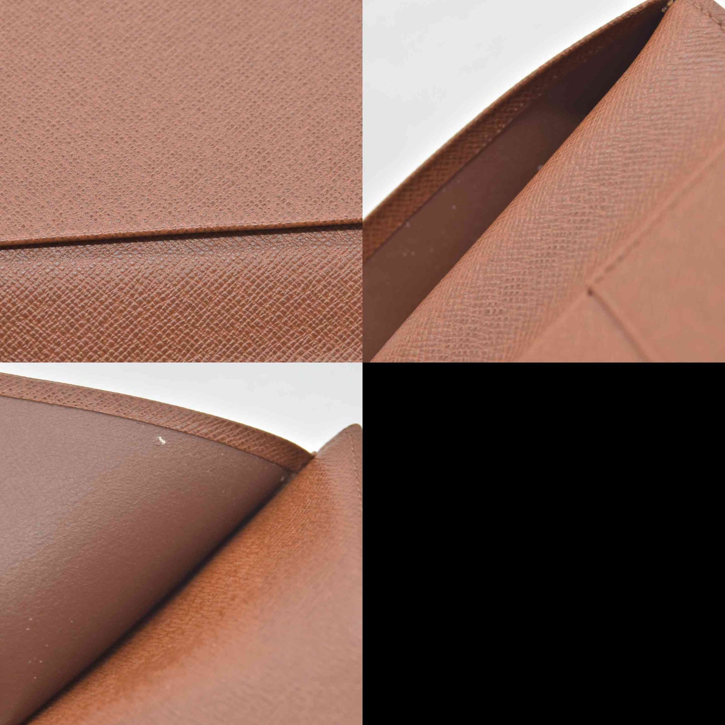 $400 1998 Louis Vuitton Monogram Couverture Passeport Case Brown MI1918