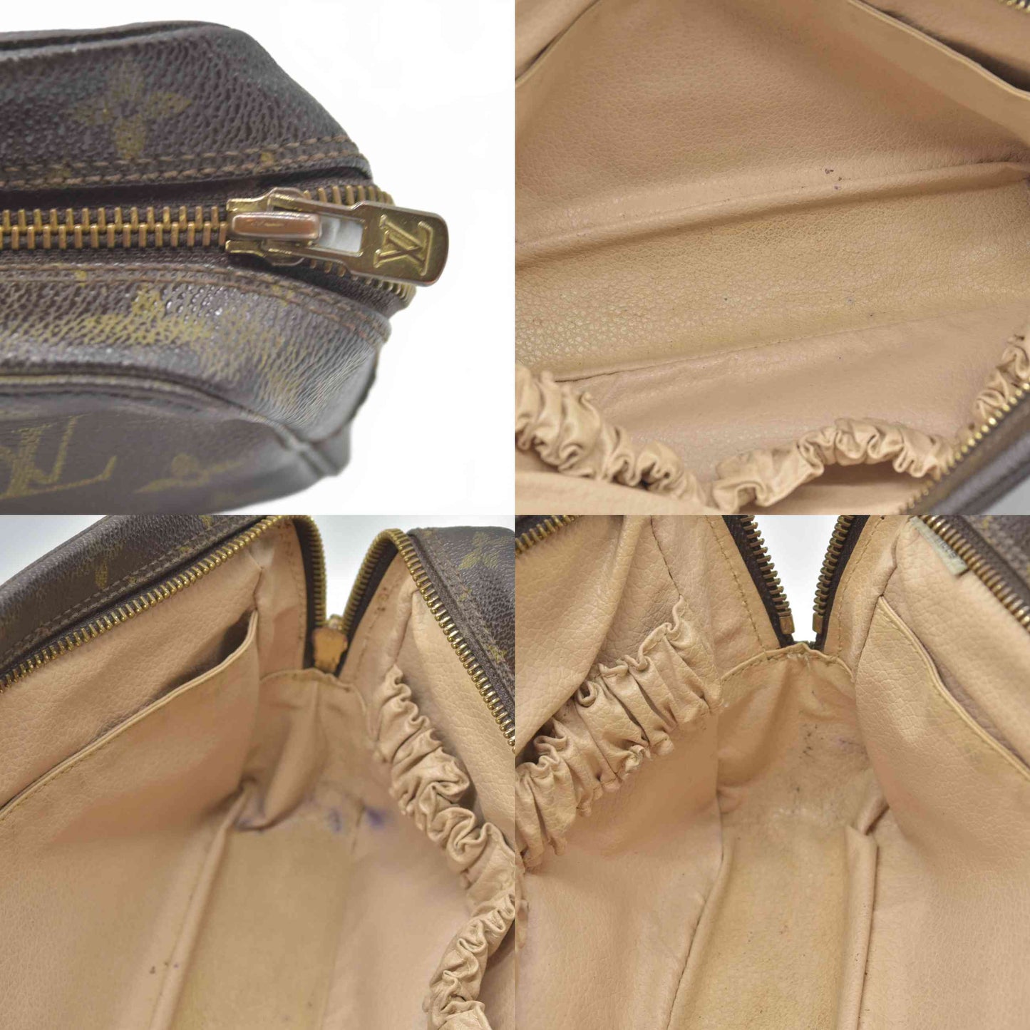 $600 1986 Louis Vuitton Monogram Trousse Toilette 23 Clutch Pouch Bag 861TH