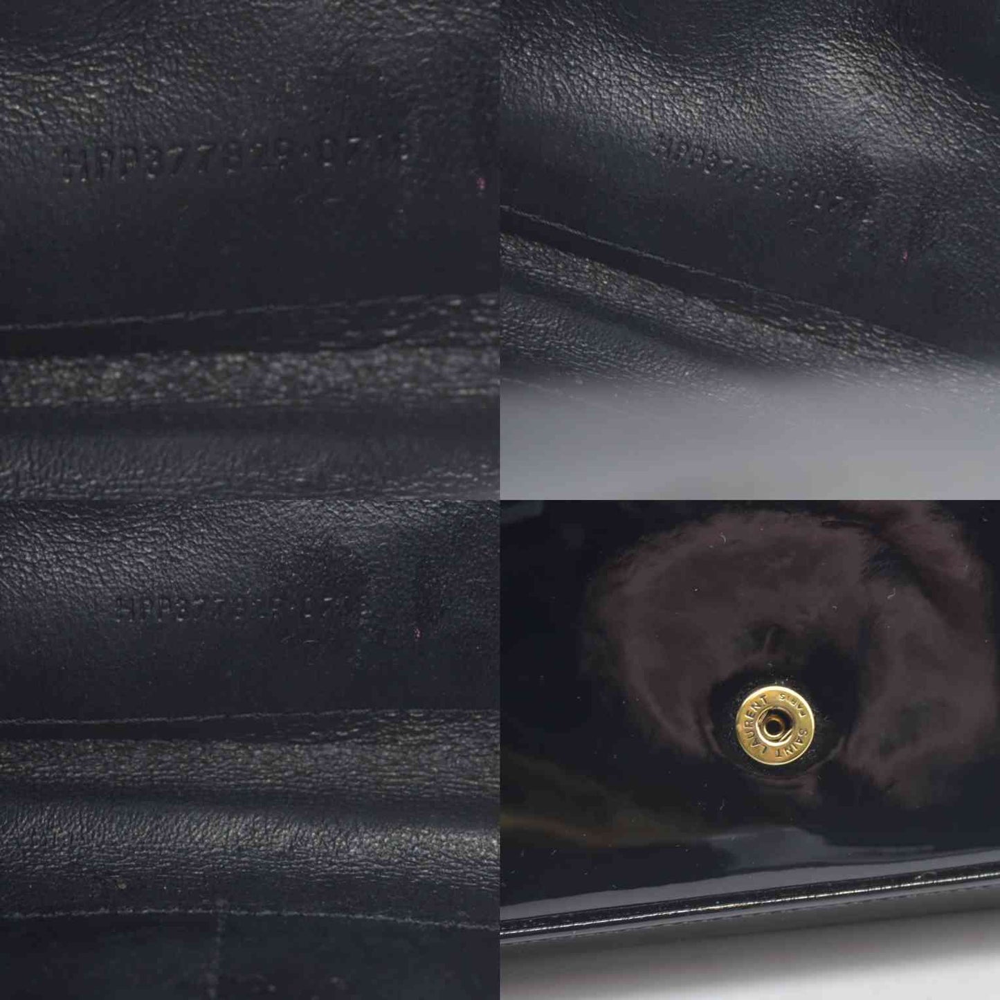 $1650 2018 Saint Laurent Black Kate Patent Wallet on a Chain WOC Crossbody
