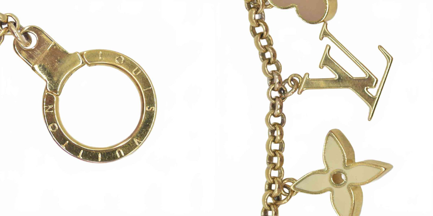$655 2014 Louis Vuitton Fleur De Monogram Bag Charm DP0134