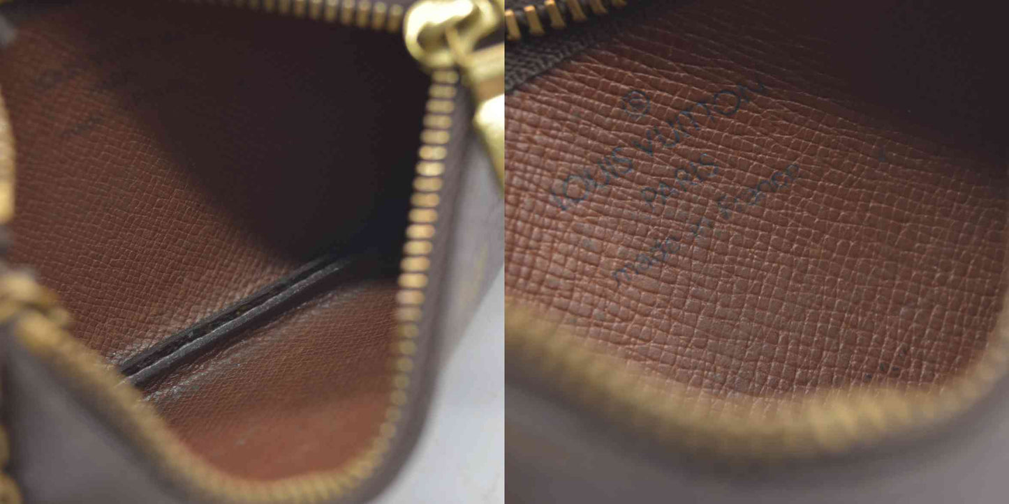 Louis Vuitton Monogram Pochette Cles Wallet Coin Purse Brown CT0354