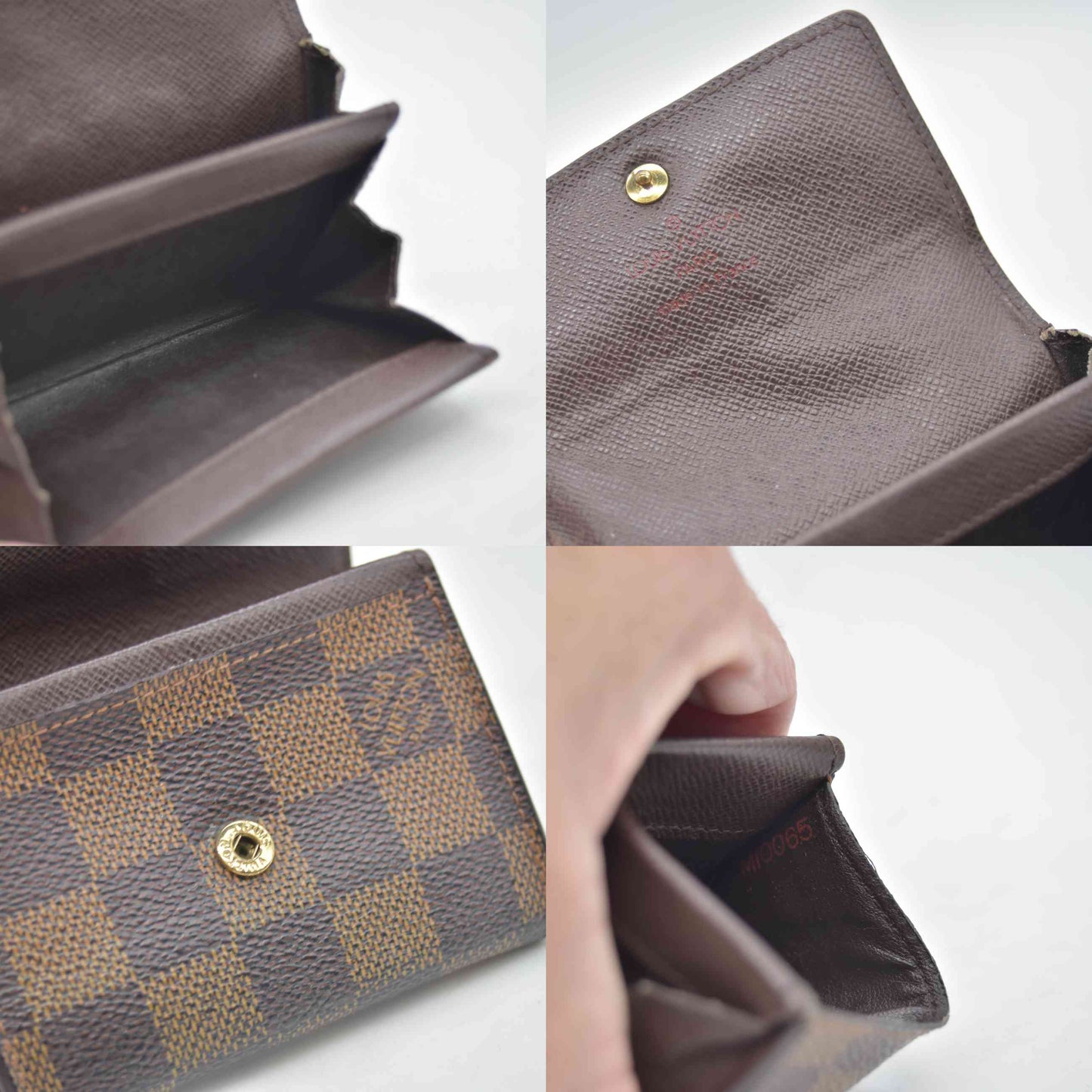 2005 Louis Vuitton Damier Ebene Porte-Monnaie Plat Coin Purse  MI0065