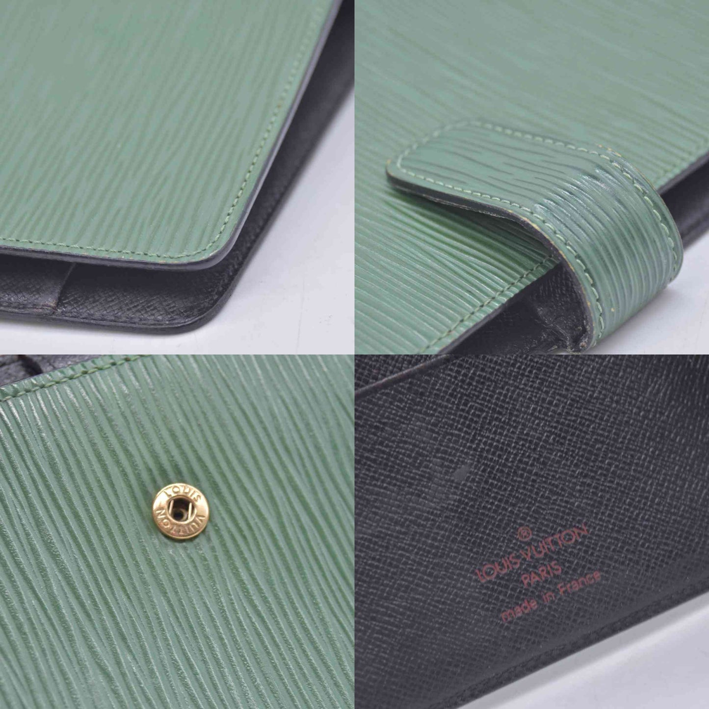 $750 1997 Louis Vuitton Epi Large Agenda Cover Green SP0957 CONSIGNMENT