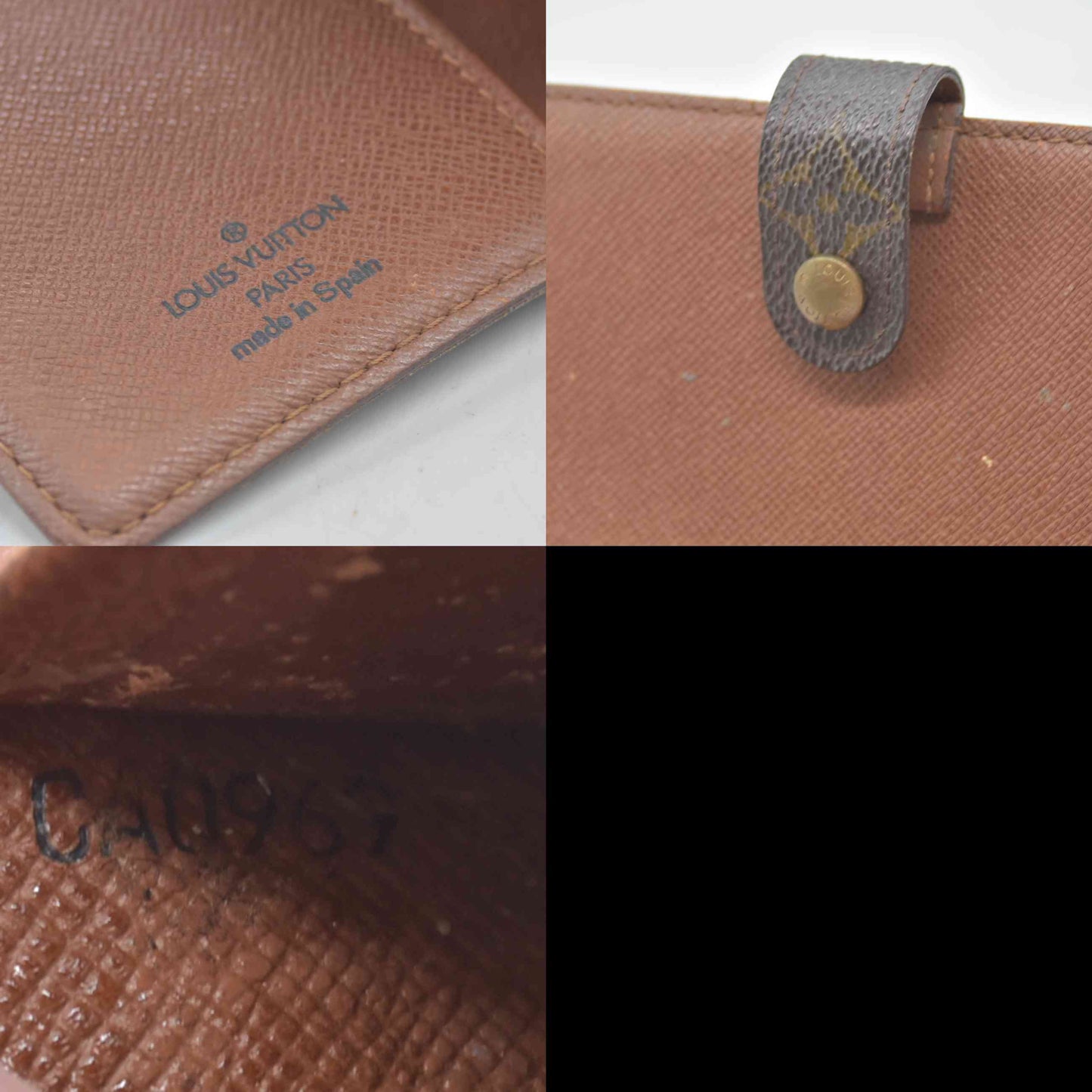 $505 1999 Louis Vuitton Monogram Small Ring Agenda Cover CA0969