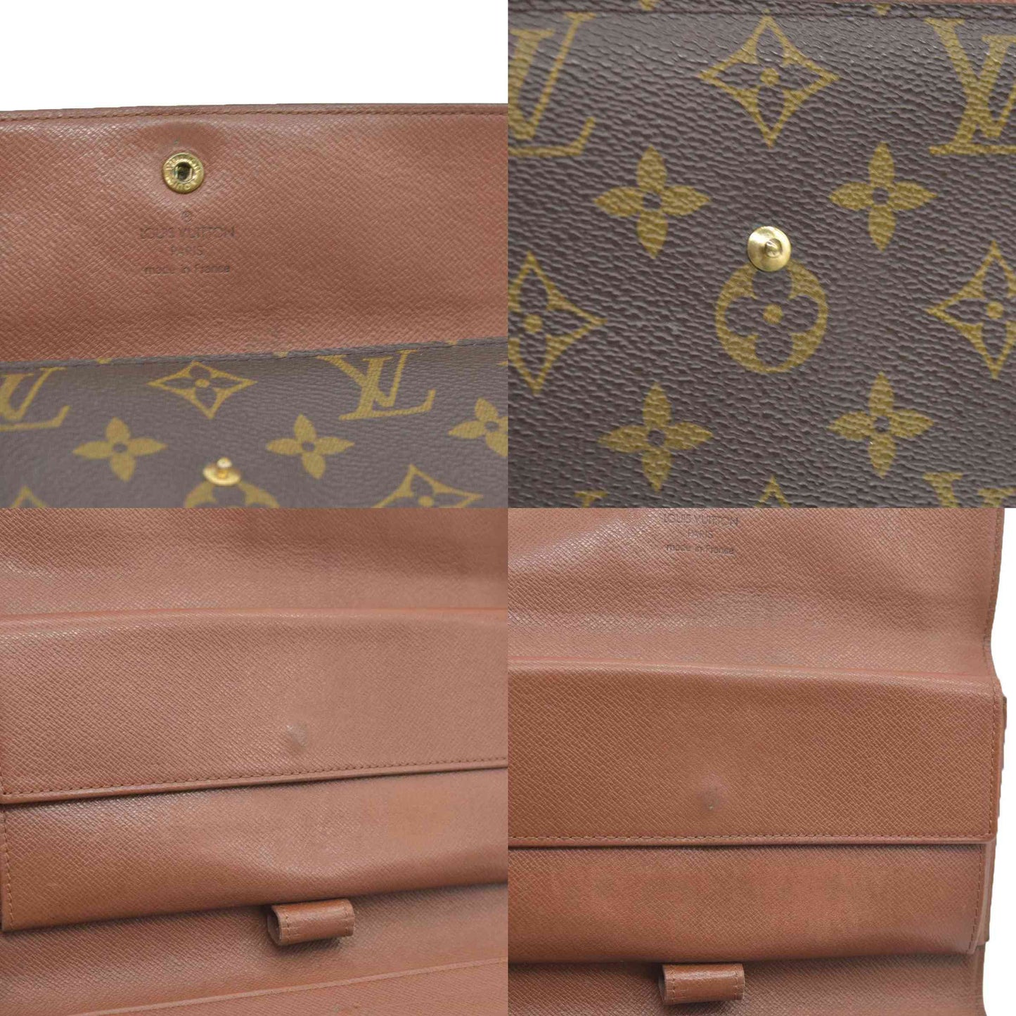 AUCTION $725 Louis Vuitton Monogram Trifold Sarah Wallet