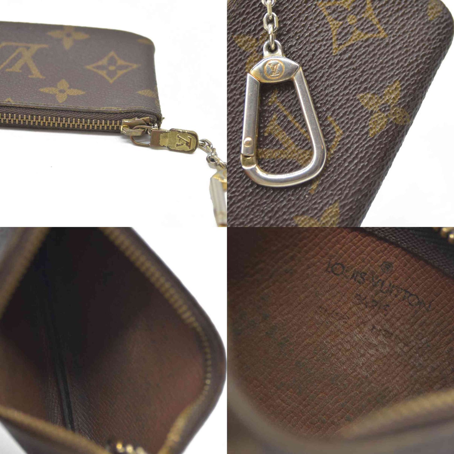 LOUIS VUITTON Monogram Coin Purse Key Pochette Cles Wallet ET0952