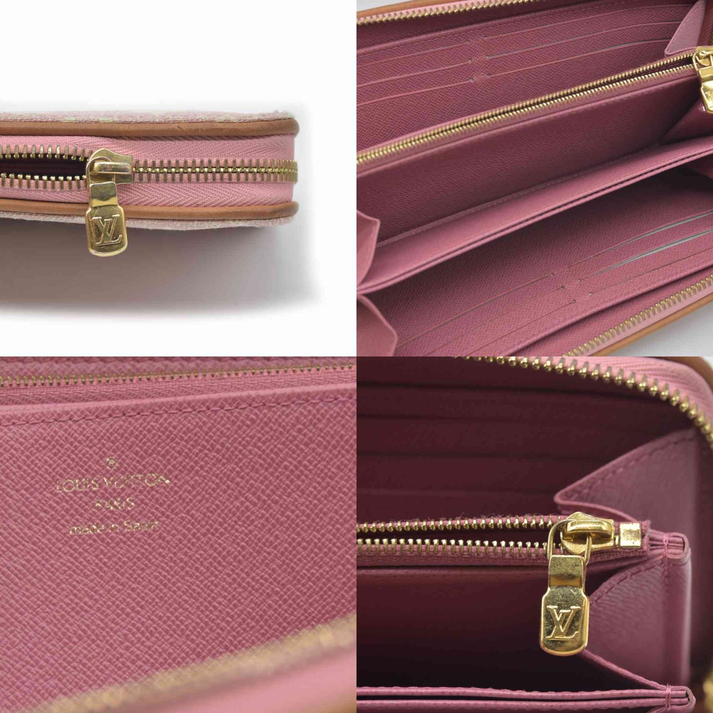 Louis Vuitton Pink Denim Monogram Jacquard Zippy Wallet RFID