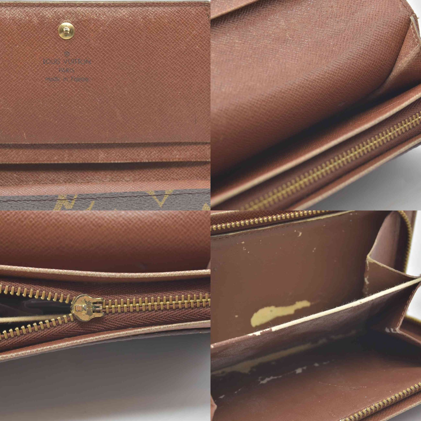 $560 1996 Louis Vuitton Monogram Porte-Monnaie Tresor Wallet  MI0916