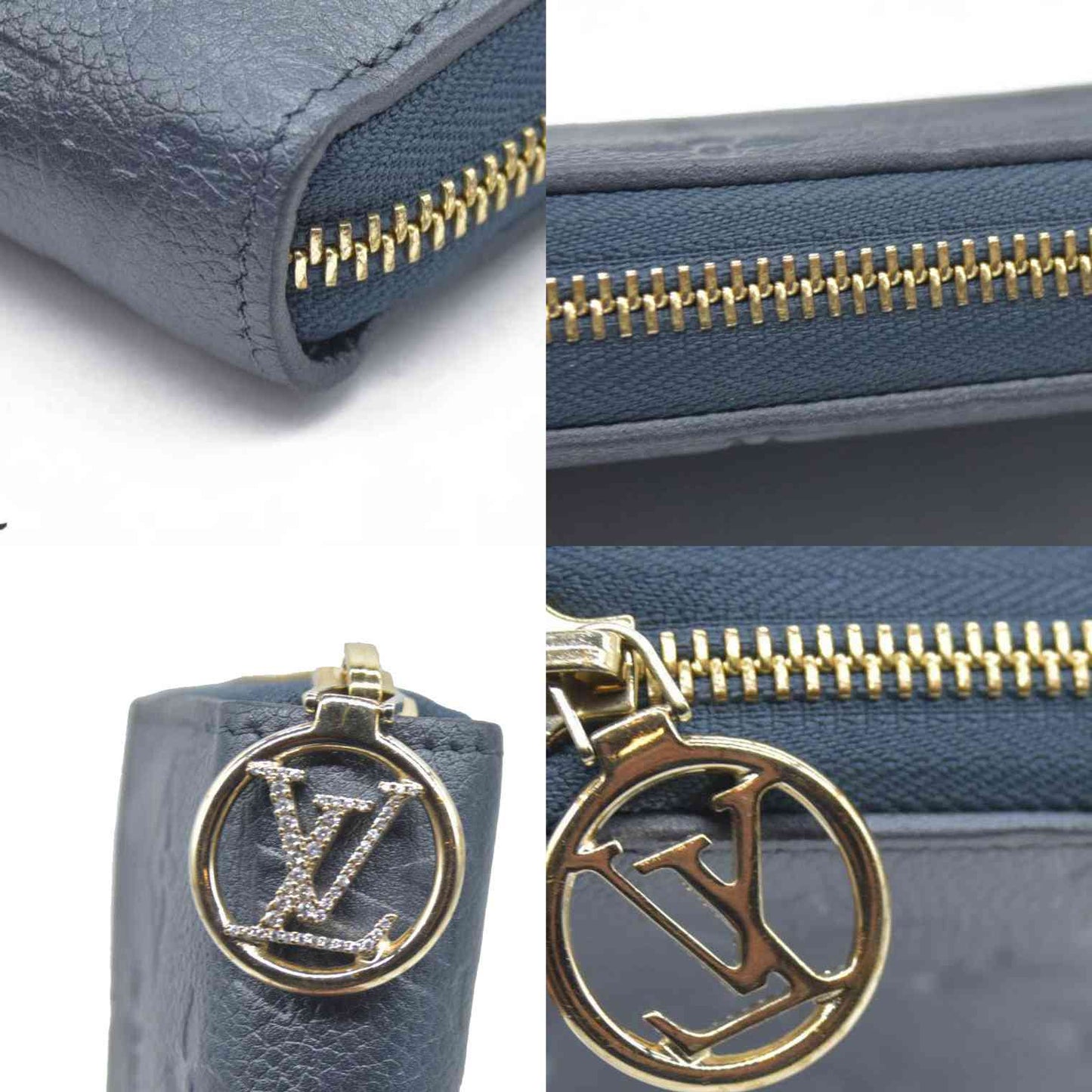 $1170 Louis Vuitton LV Monogram Empreinte Leather Zippy Wallet RFID