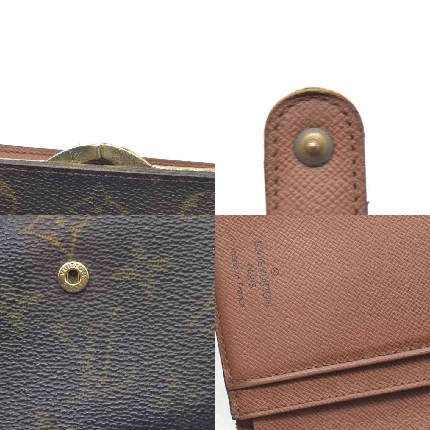 $720 Louis Vuitton Monogram Kisslock French Purse MI0020