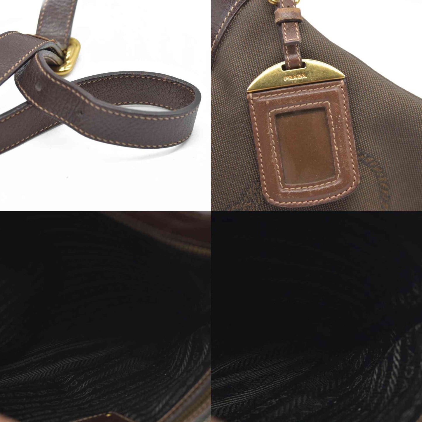 CONSIGNMENT Prada Canapa Logo Jacquard Messenger Bag