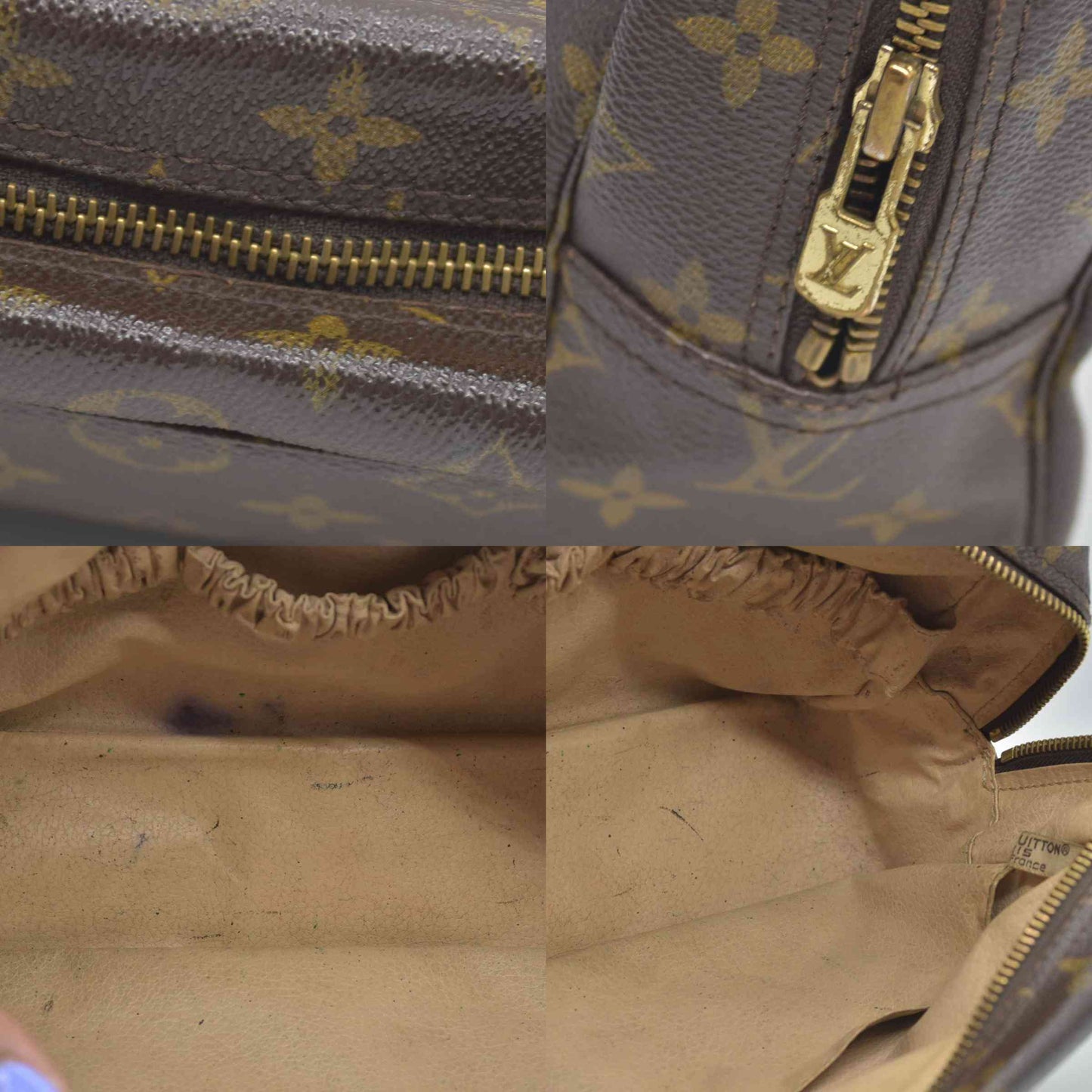 $600 1988 Louis Vuitton Monogram Trousse Toilette 28 Clutch Pouch Bag 884NO