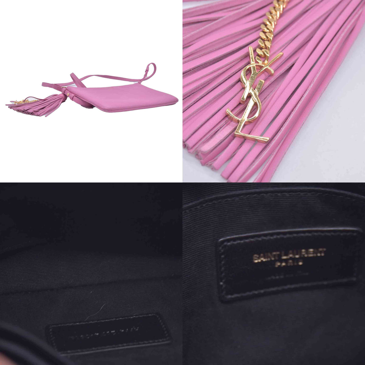 $1095 Saint Laurent Teen Leather Tassel Crossbody Bag CONSIGNMENT