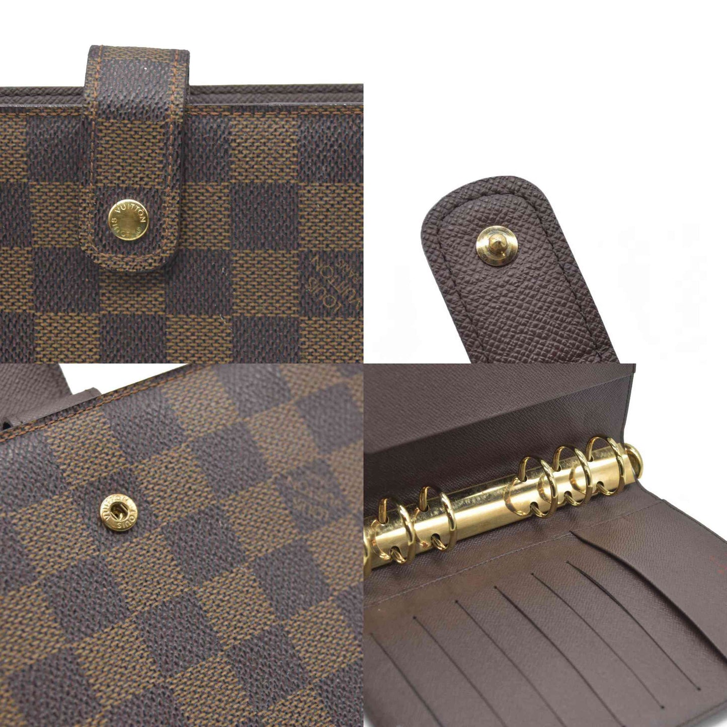 AUCTION  $675 Louis Vuitton  Damier Ebene Medium Ring Agenda SP0055