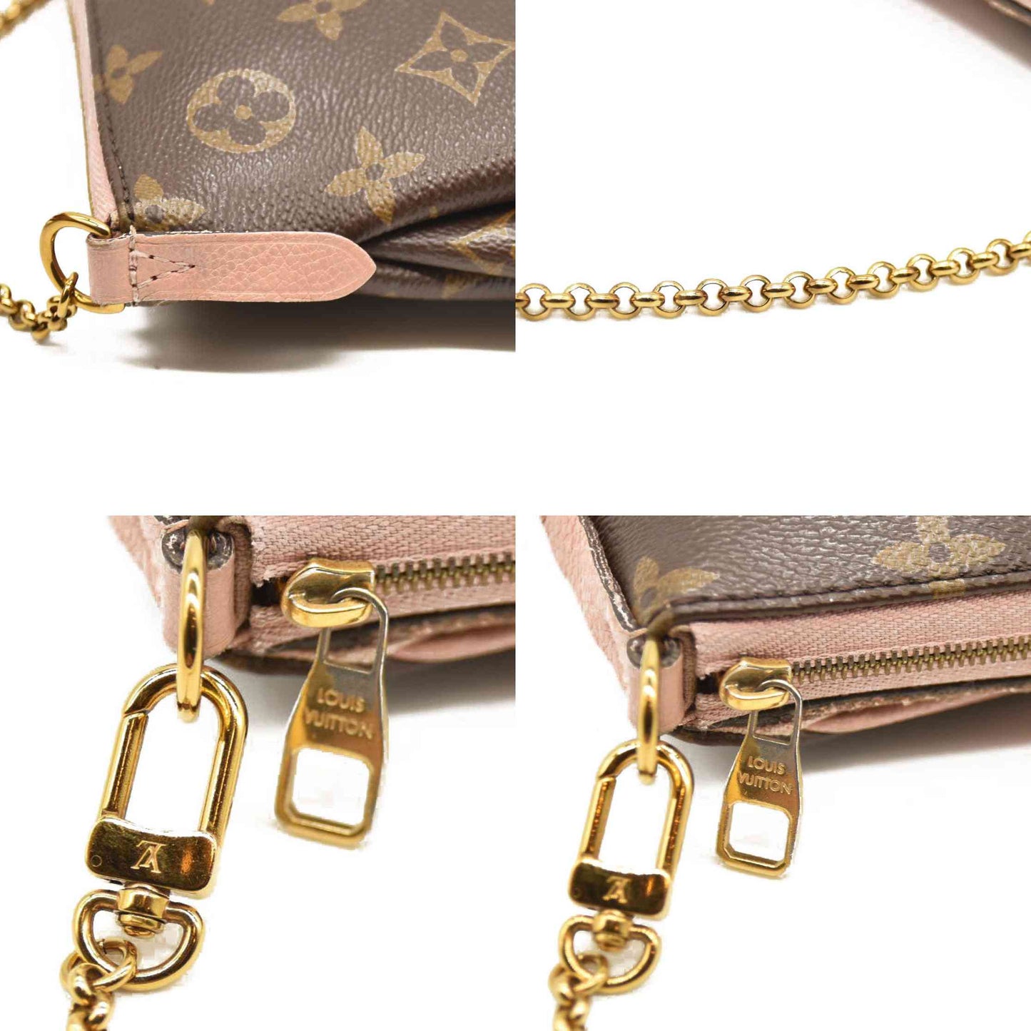 LOUIS VUITTON Pallas Clutch Monogram Rose Poudre GI1167