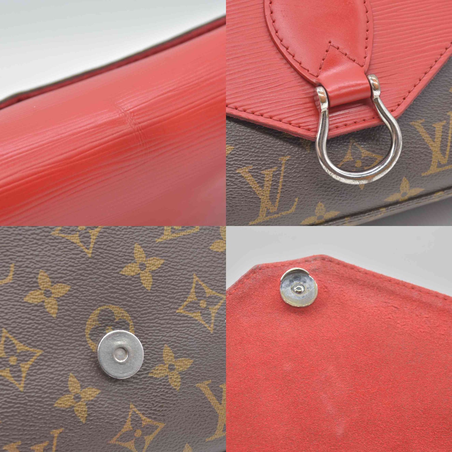 $1740 Louis Vuitton Monogram Epi Saint Michel Coquelicot CA2177 2017