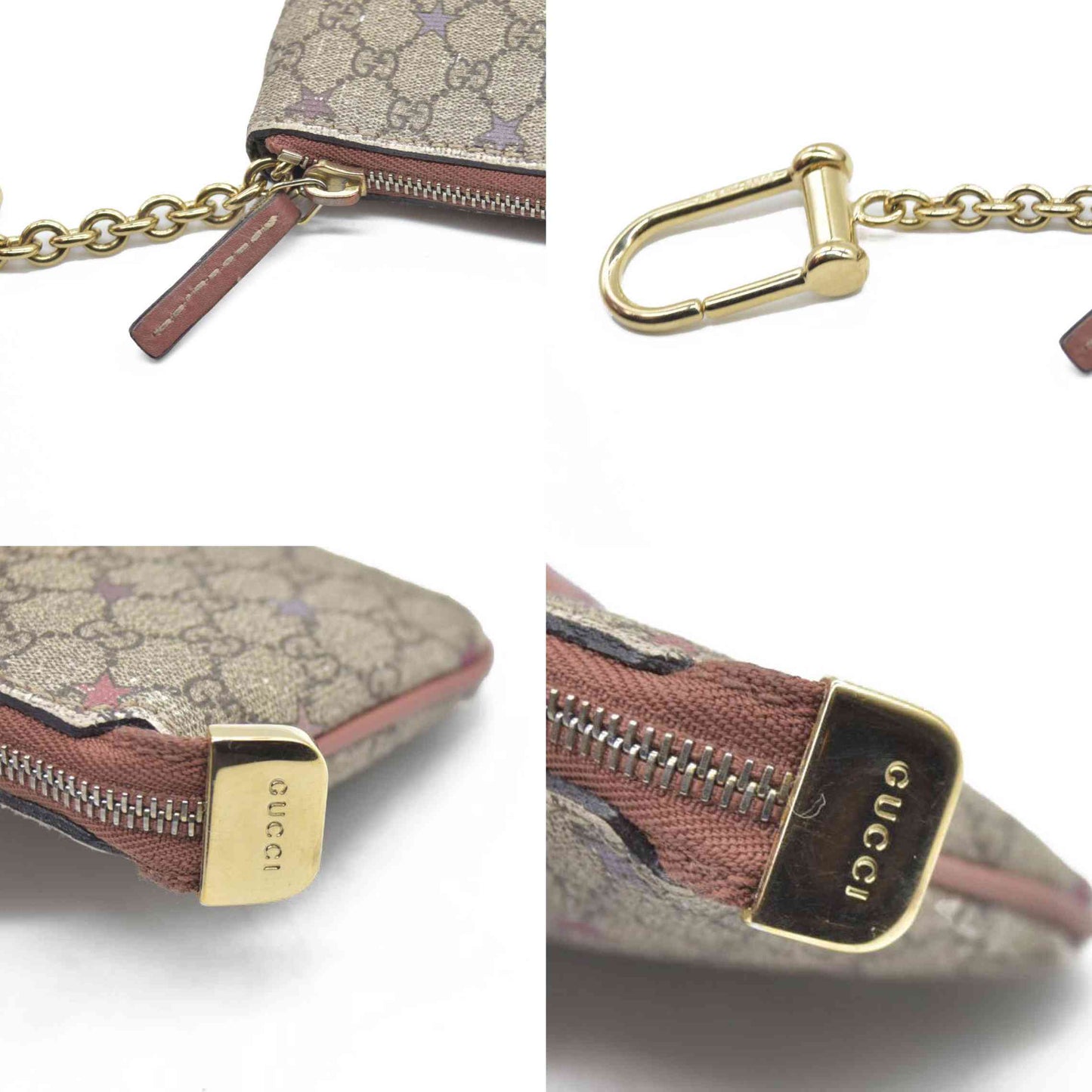 $380 GUCCI GG Spreme Star Coin Case