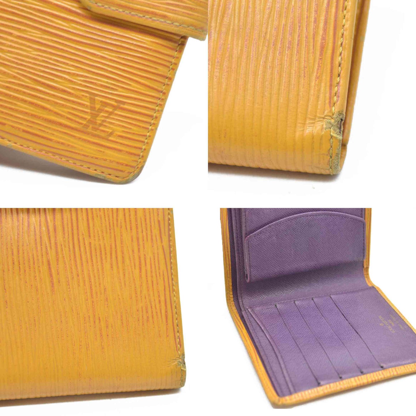 Louis Vuitton Epi Leather Porte Billes Compact Wallet Yellow MI0977