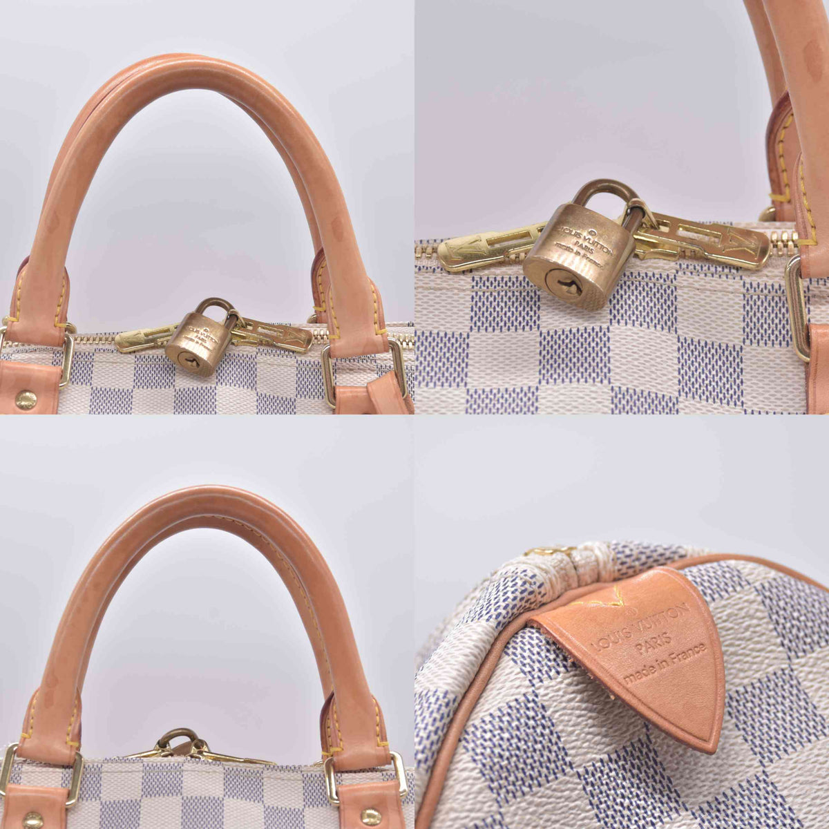 $1440 Louis Vuitton 2008 Damier Azur Keepall 50 MB2078 10021299