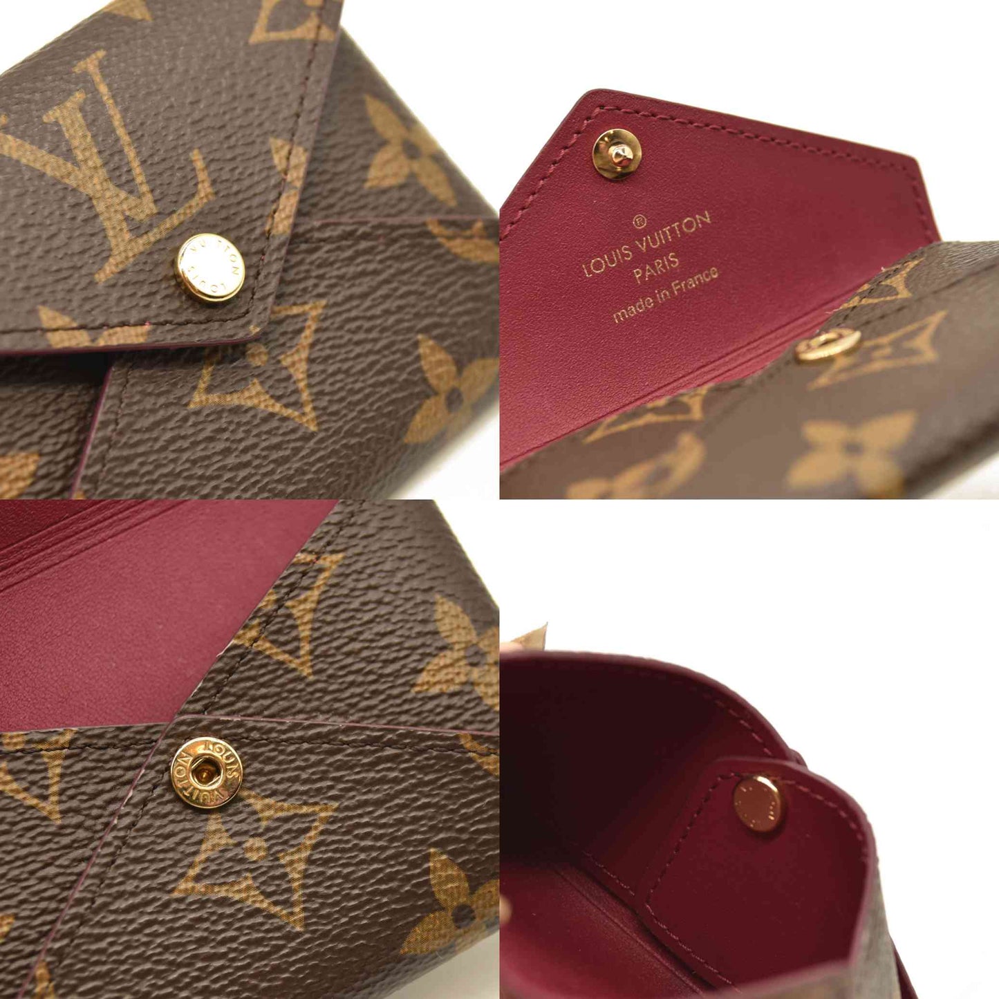 USED Louis Vuitton Monogram Small Kirigami Pochette Insert Fuchsia