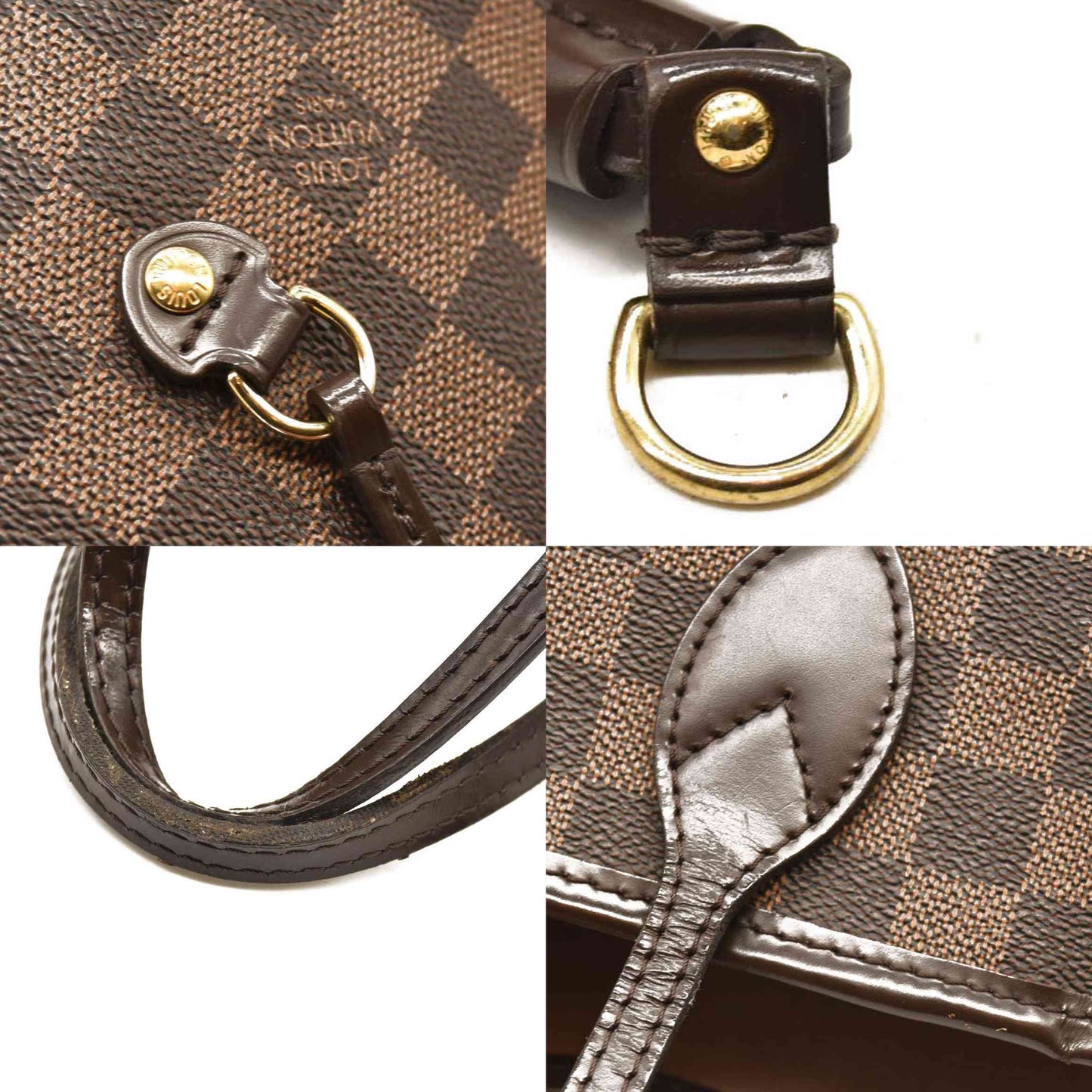 LOUIS VUITTON  Damier Ebene Neo Neverfull MM Rose Ballerine