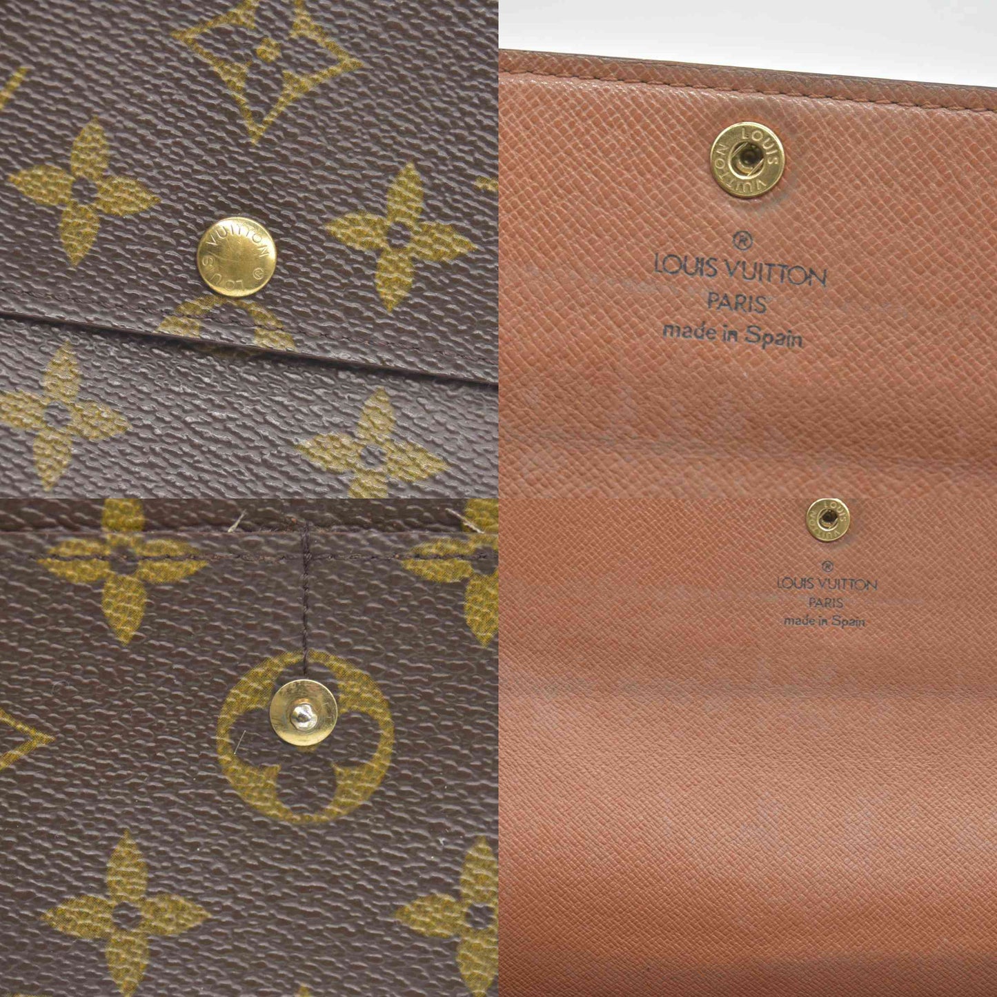 $725 1997 Louis Vuitton Monogram Porte Tresor International Wallet CONSIGNMENT CA0937