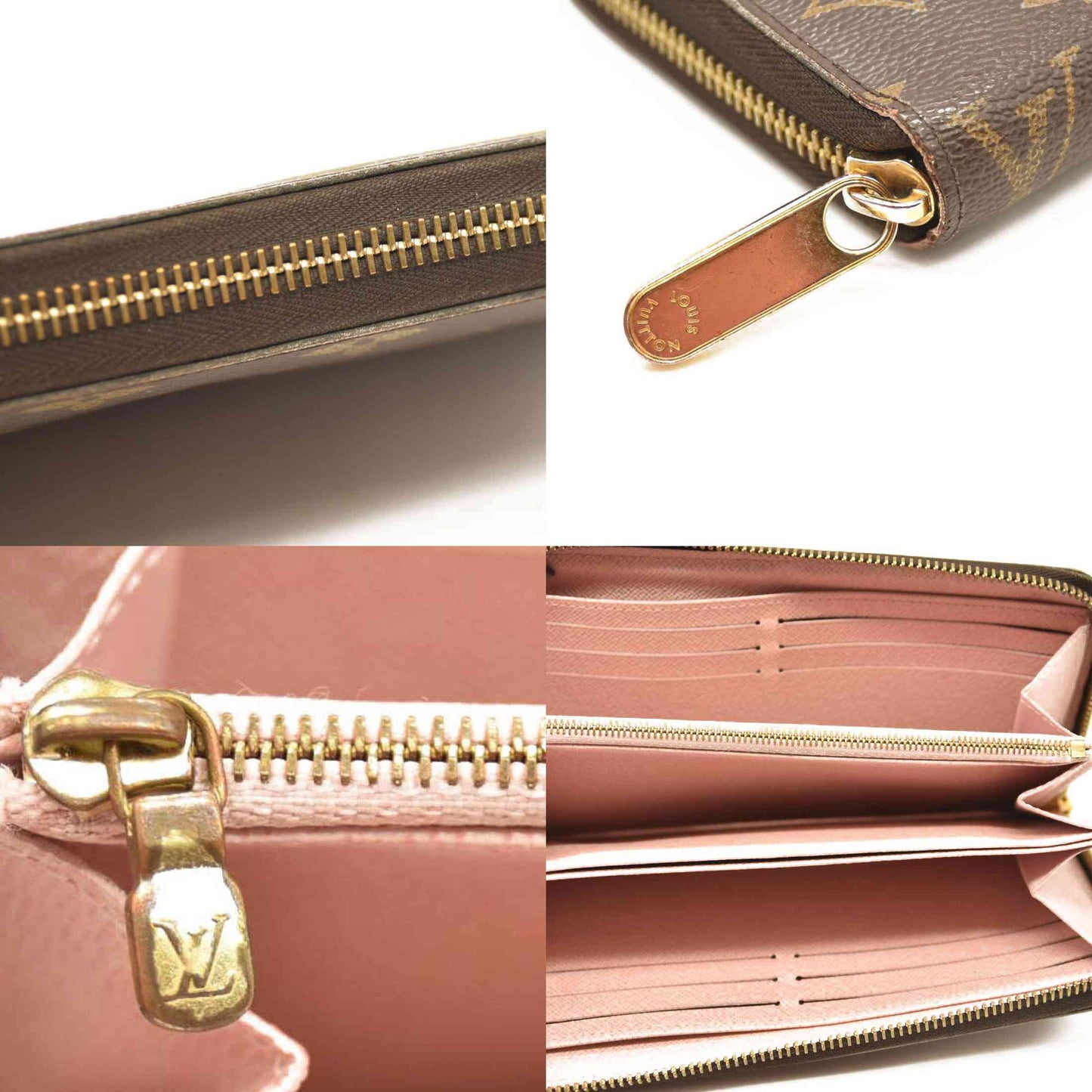 LOUIS VUITTON  Monogram Zippy Wallet Rose Ballerine CA0186