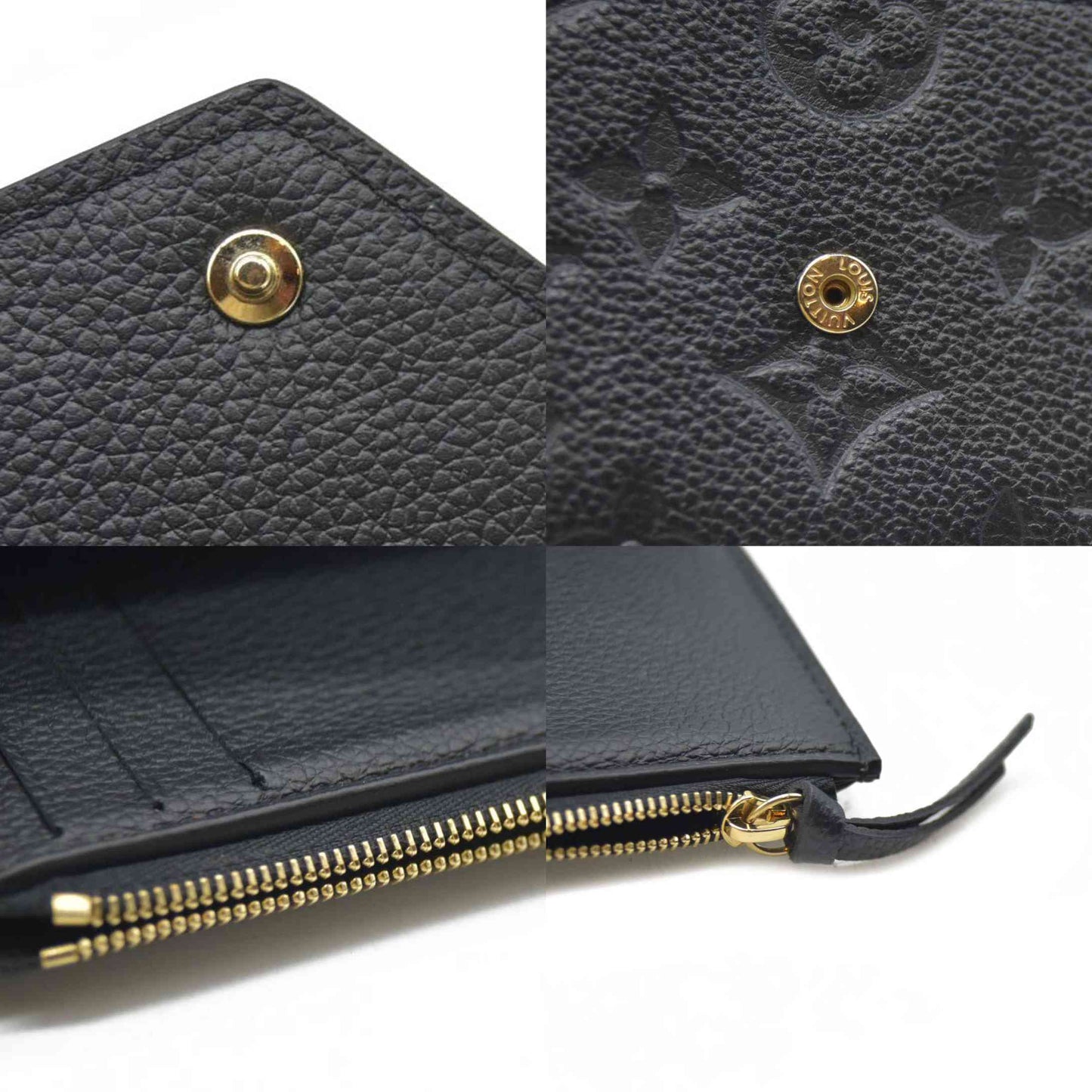 AUCTION $755 Louis Vuitton LV Monogram Empreinte Leather Victorine Wallet