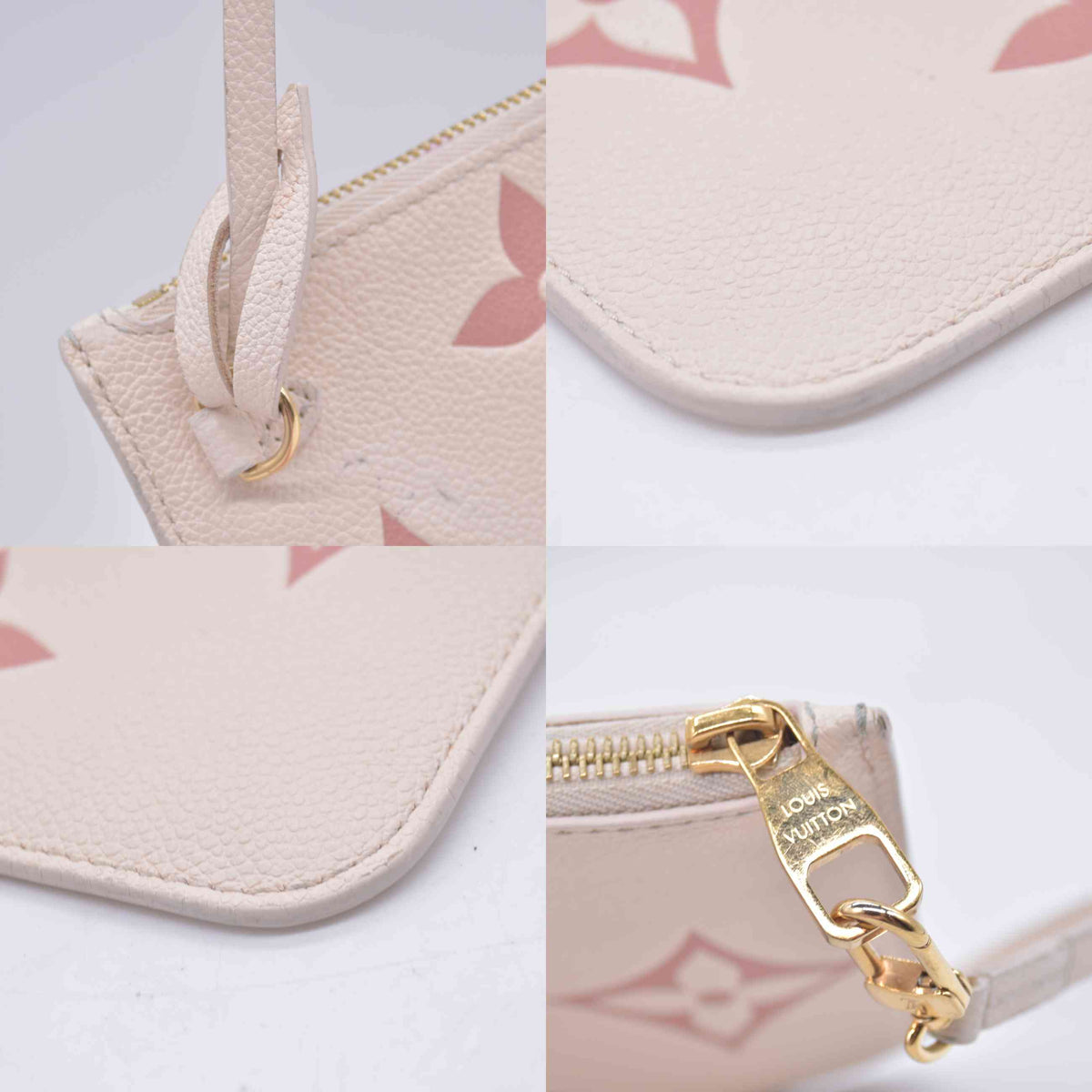 $1250 Louis Vuitton Bi-Color Monogram Rose Trianon Empreinte Pochette 10021370