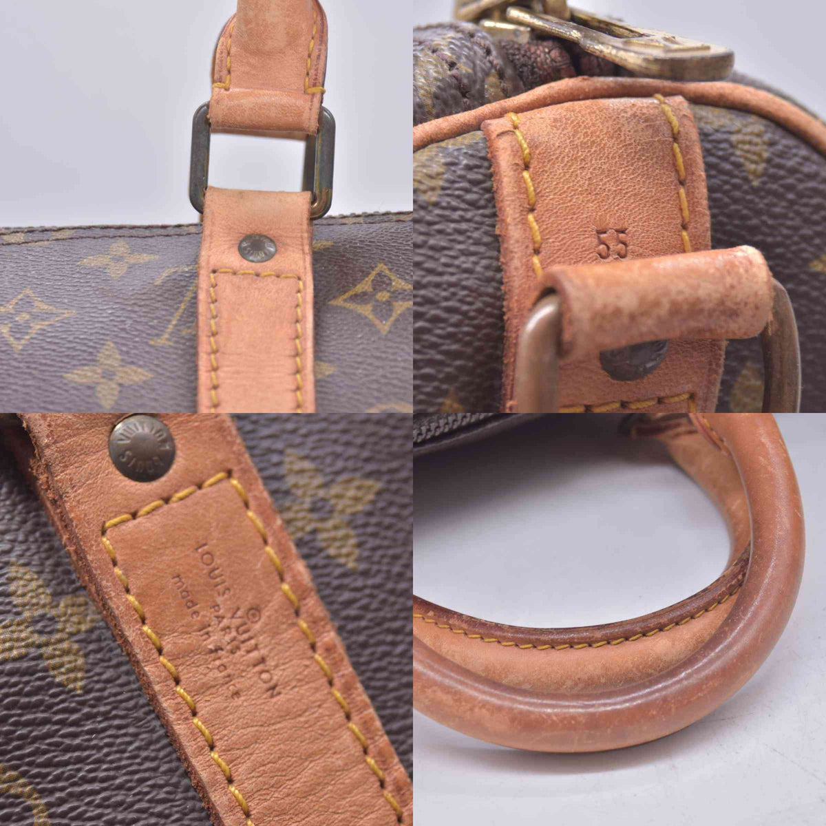 $2200 LOUIS VUITTON Monogram Keepall Bandouliere 55 Duffel Bag SD954 CONSIGNMENT 10021419