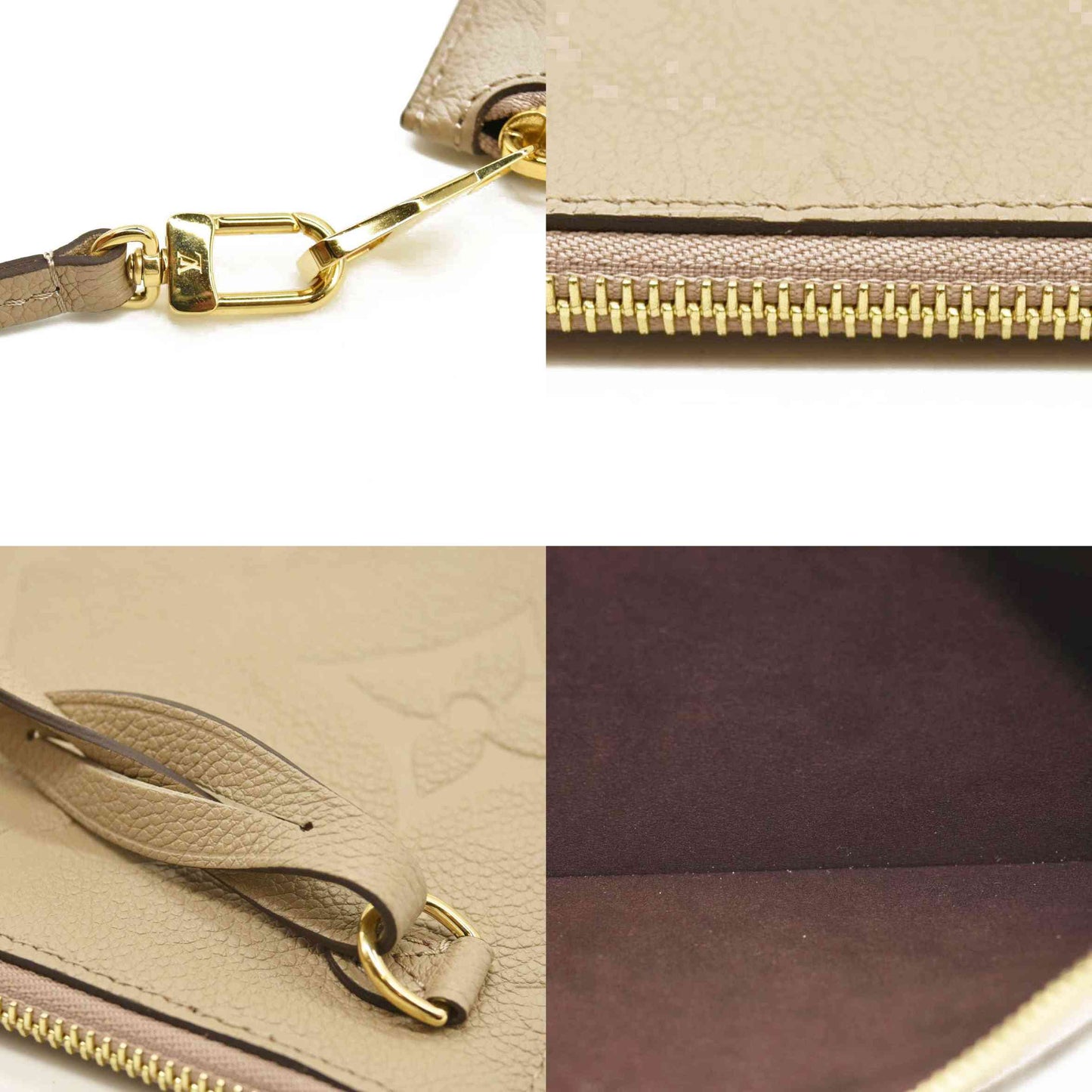 Louis Vuitton  Empreinte Monogram Giant Neverfull MM Pochette Tourterelle