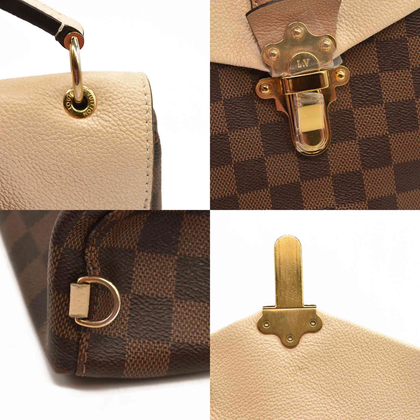 Louis Vuitton  Damier Ebene Clapton Backpack Creme