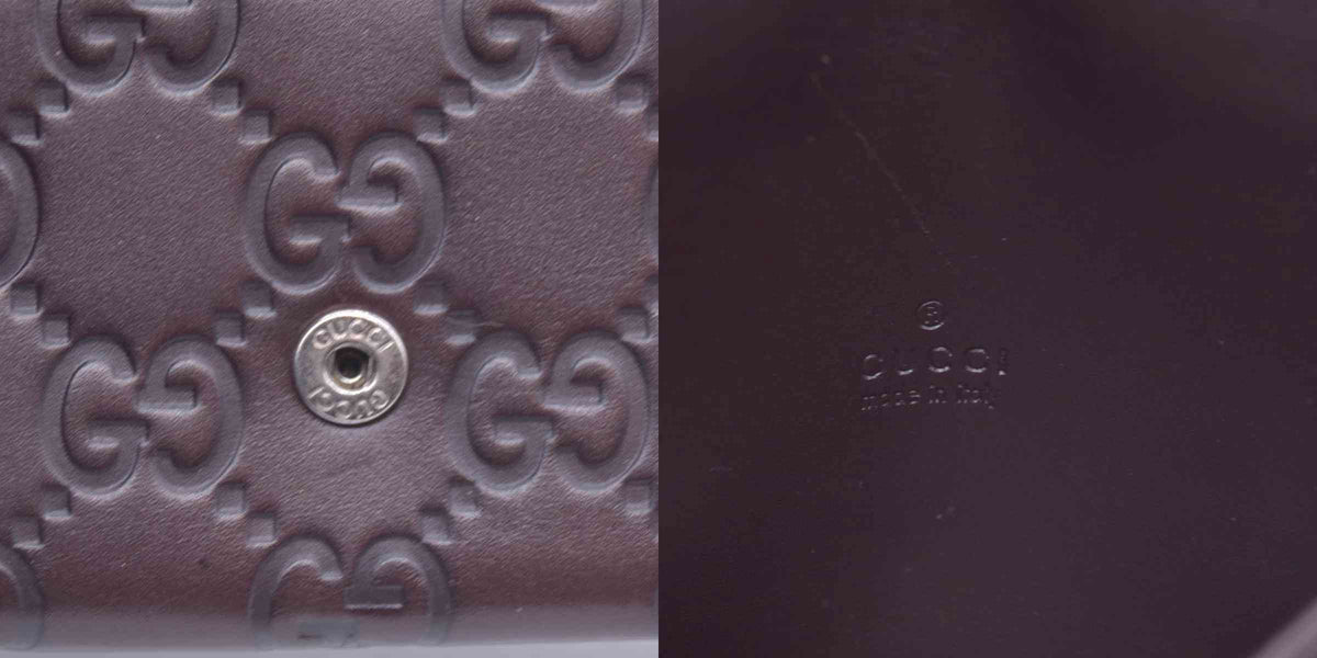 $440 Gucci Guccissima 6 Key Holder Case Dark Brown CONSIGNMENT