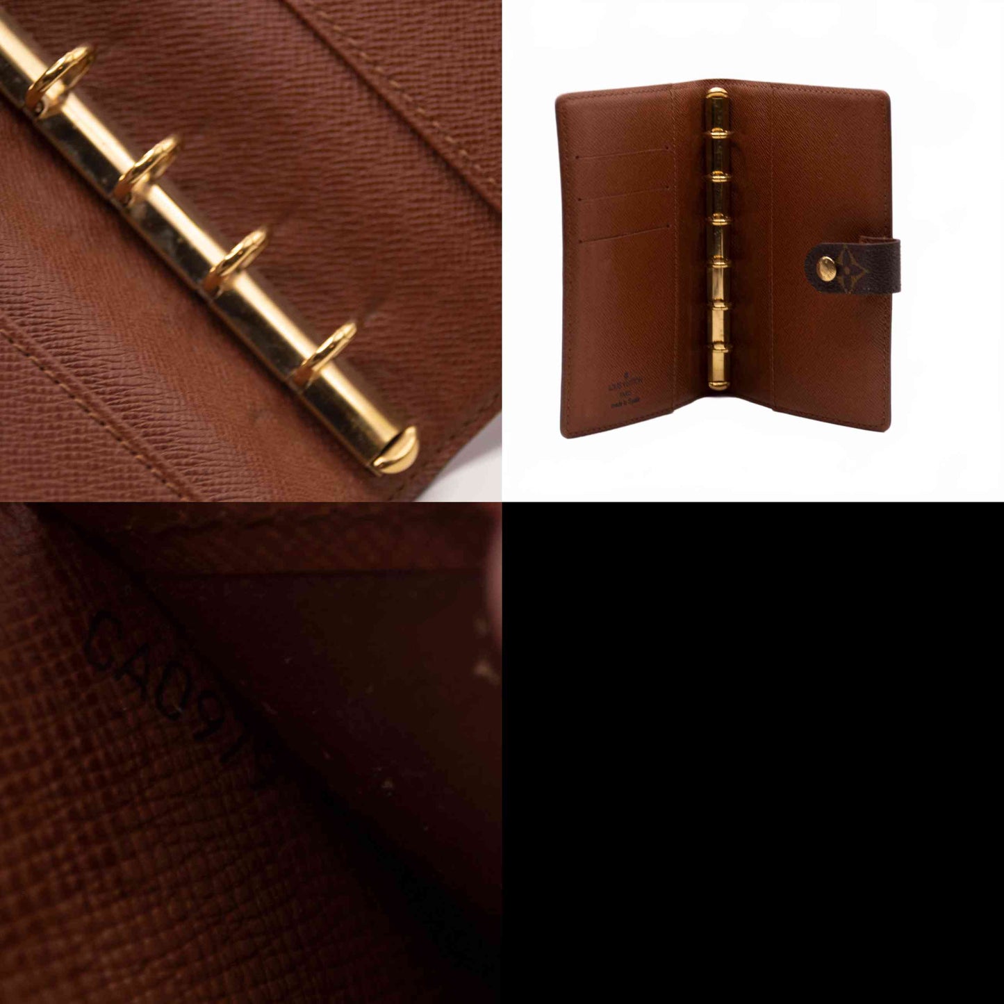 $505 1999 Louis Vuitton Monogram Small Ring Agenda Cover CA0979