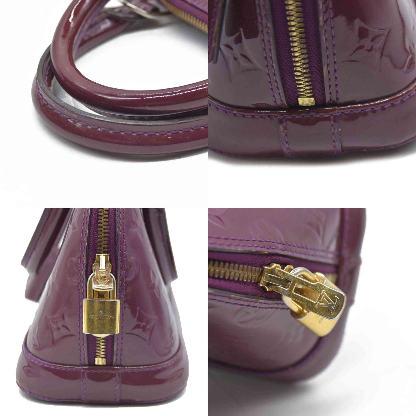 $2350 CONSIGNMENT Louis Vuitton Amethyste Monogram Vernis Alma BB