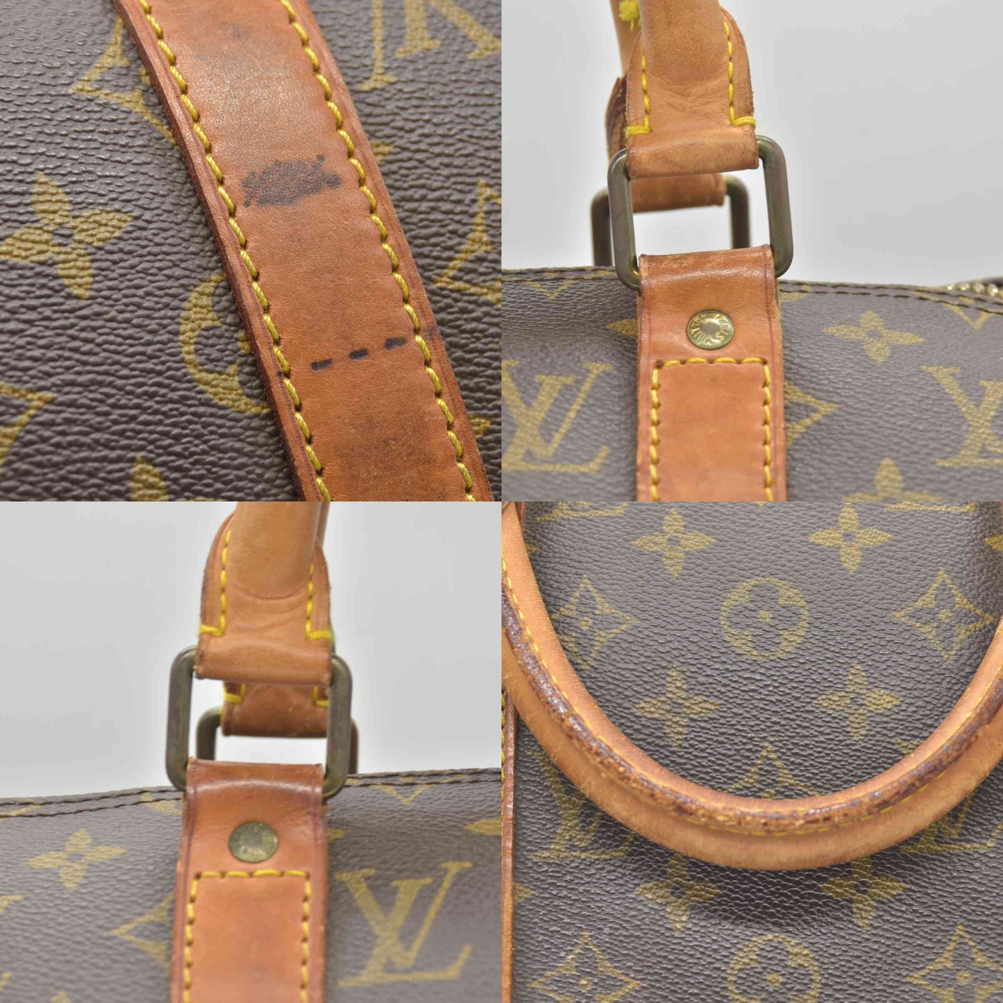 $2630 Louis Vuitton Keepall Bandouliere 50 Brown Monogram VI1920 1990