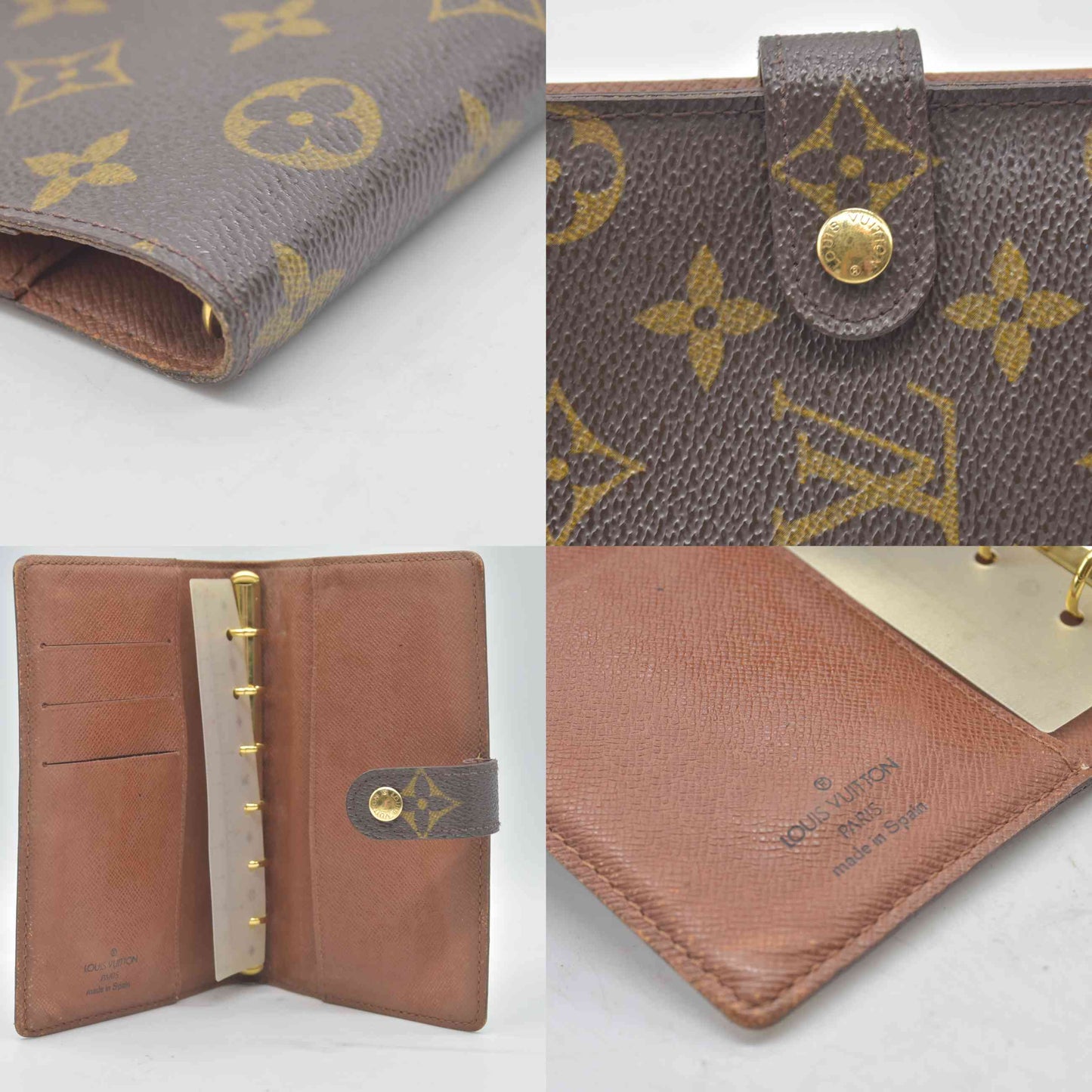 $505 1999 LOUIS VUITTON Monogram Small Ring Agenda Cover CA0959