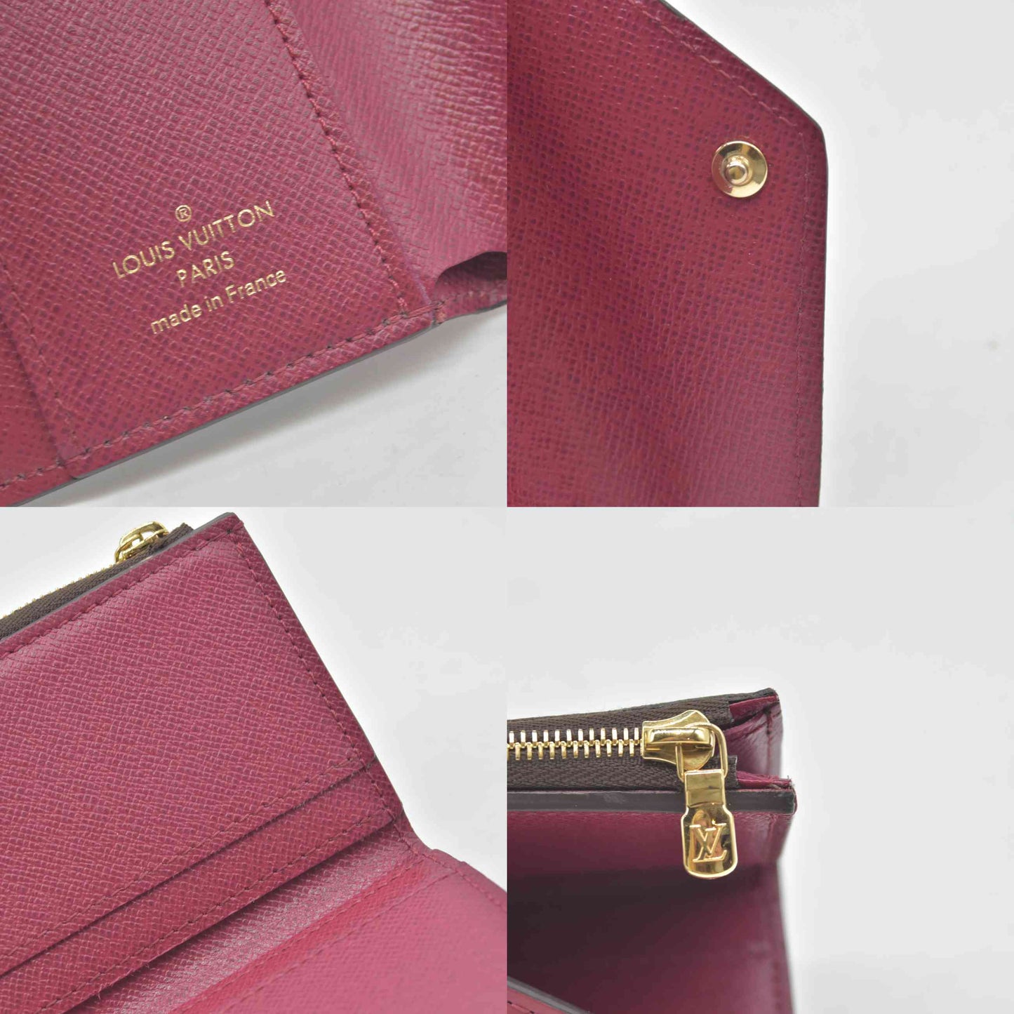 $535 RFID Louis Vuitton Monogram Zoe Wallet Fuchsia