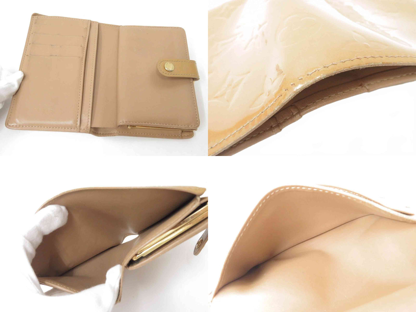 $650 2005 LOUIS VUITTON Monogram Vernis  Porte Monnaie Billets Viennois Wallet MI0025