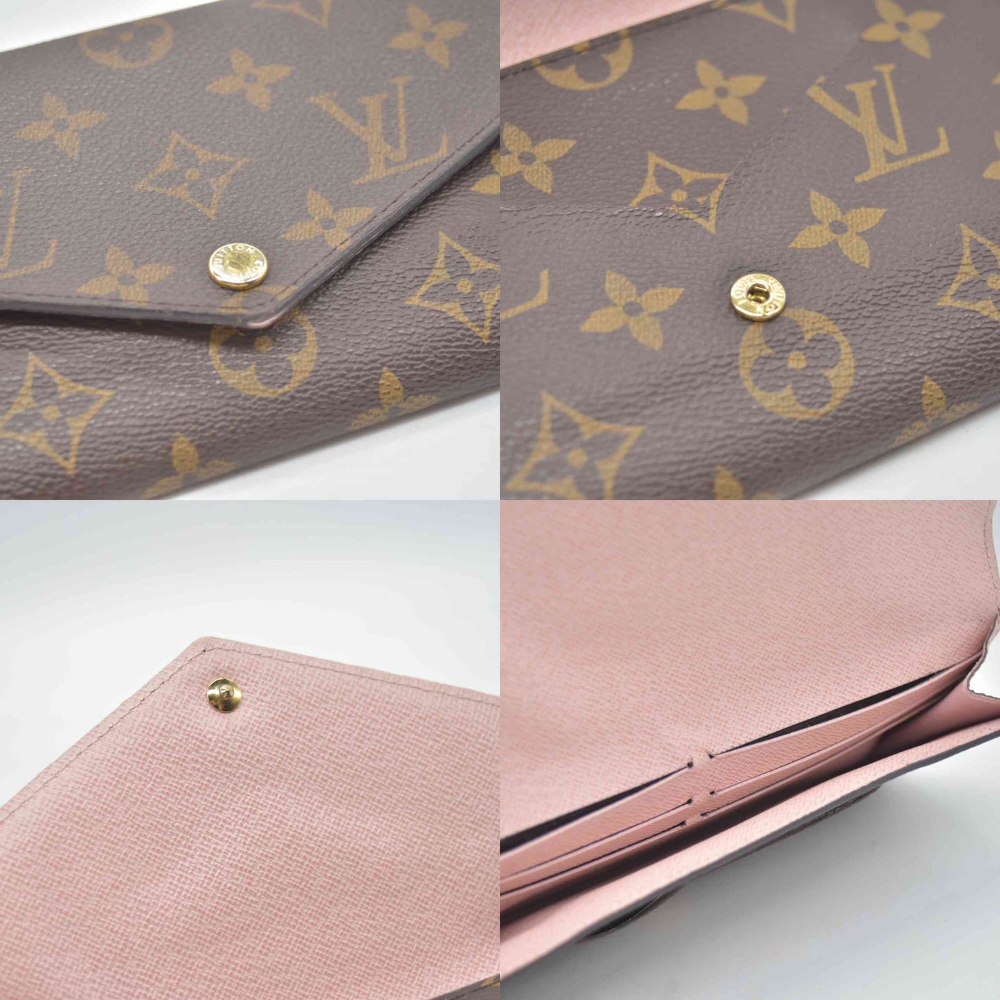 $720 2016 Louis Vuitton Monogram Monogram Jeanne Wallet Rose Ballerine with inserts CA3196