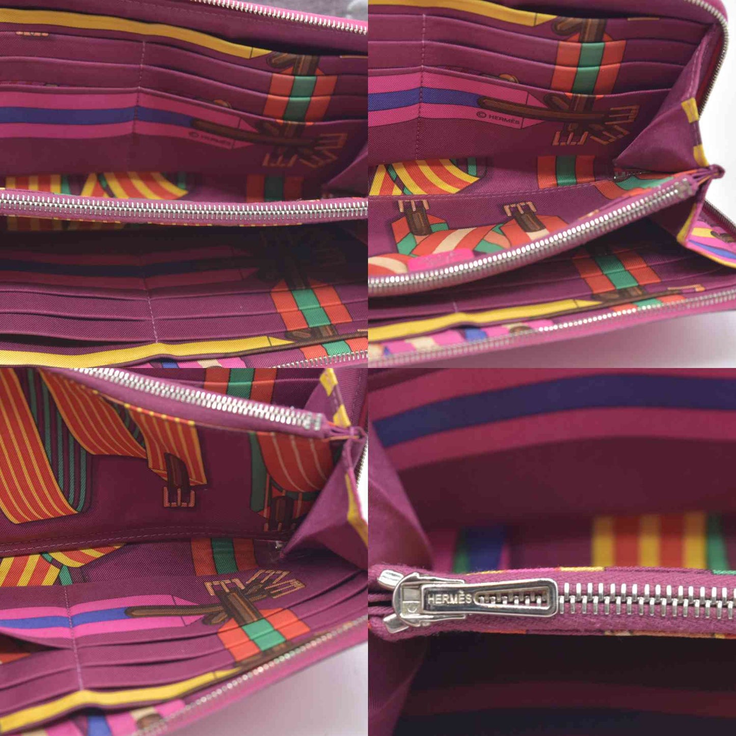 $1375 Hermes Azap Long Silk In Zip Around Zippy Long Wallet