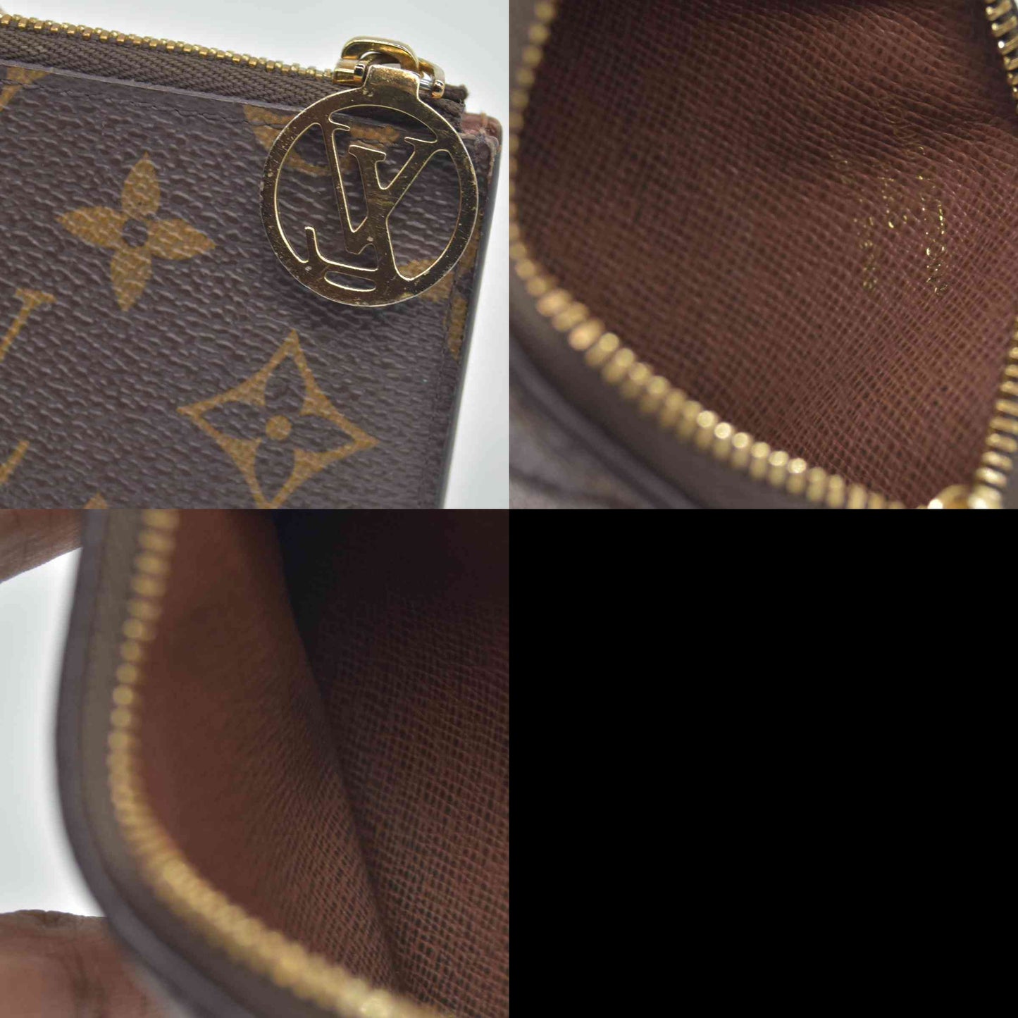$455 Louis Vuitton Monogram Zipped Romy Card Holder