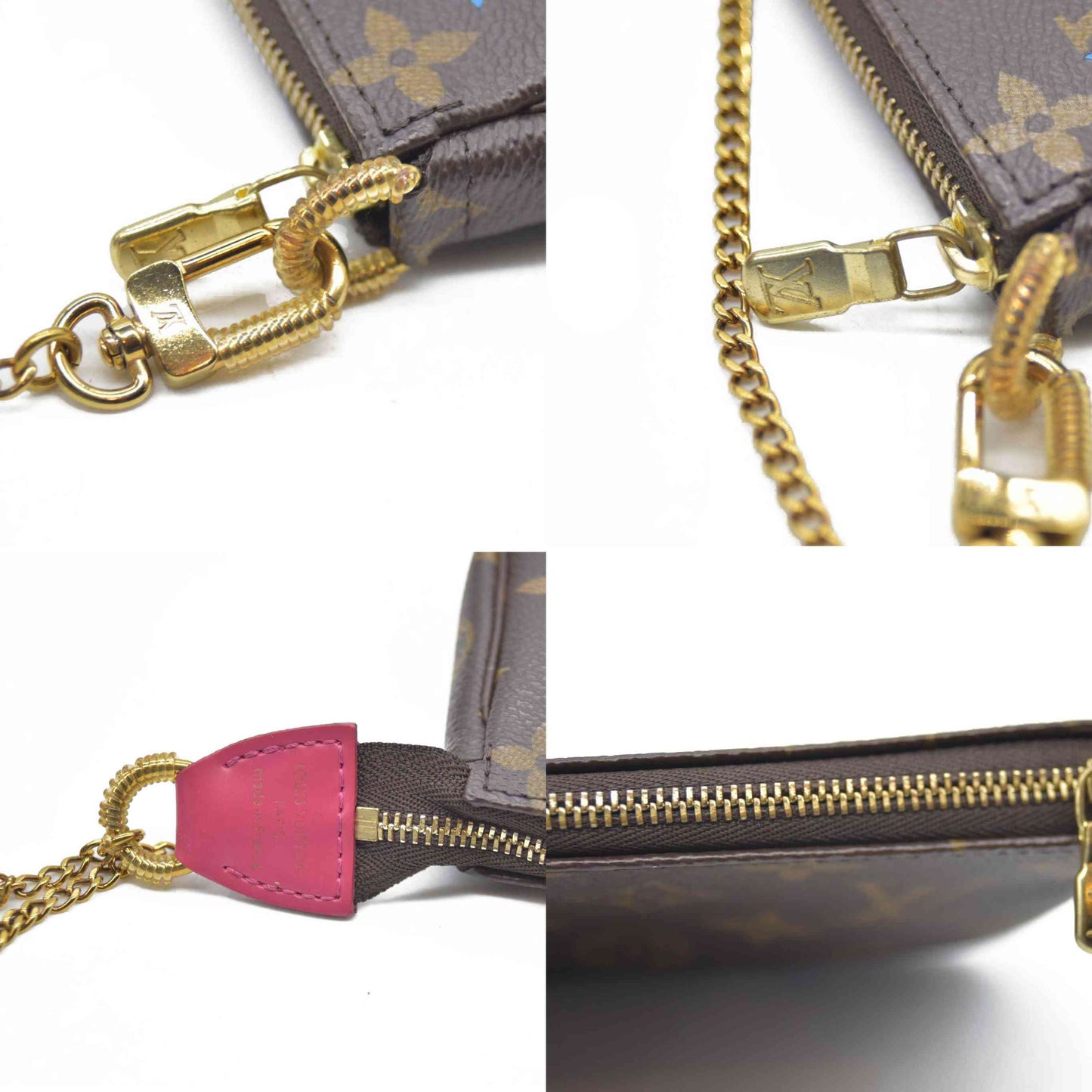 Louis Vuitton  Monogram 2020 Christmas Animation Roller Coaster Mini Pochette Accessories Pivoine