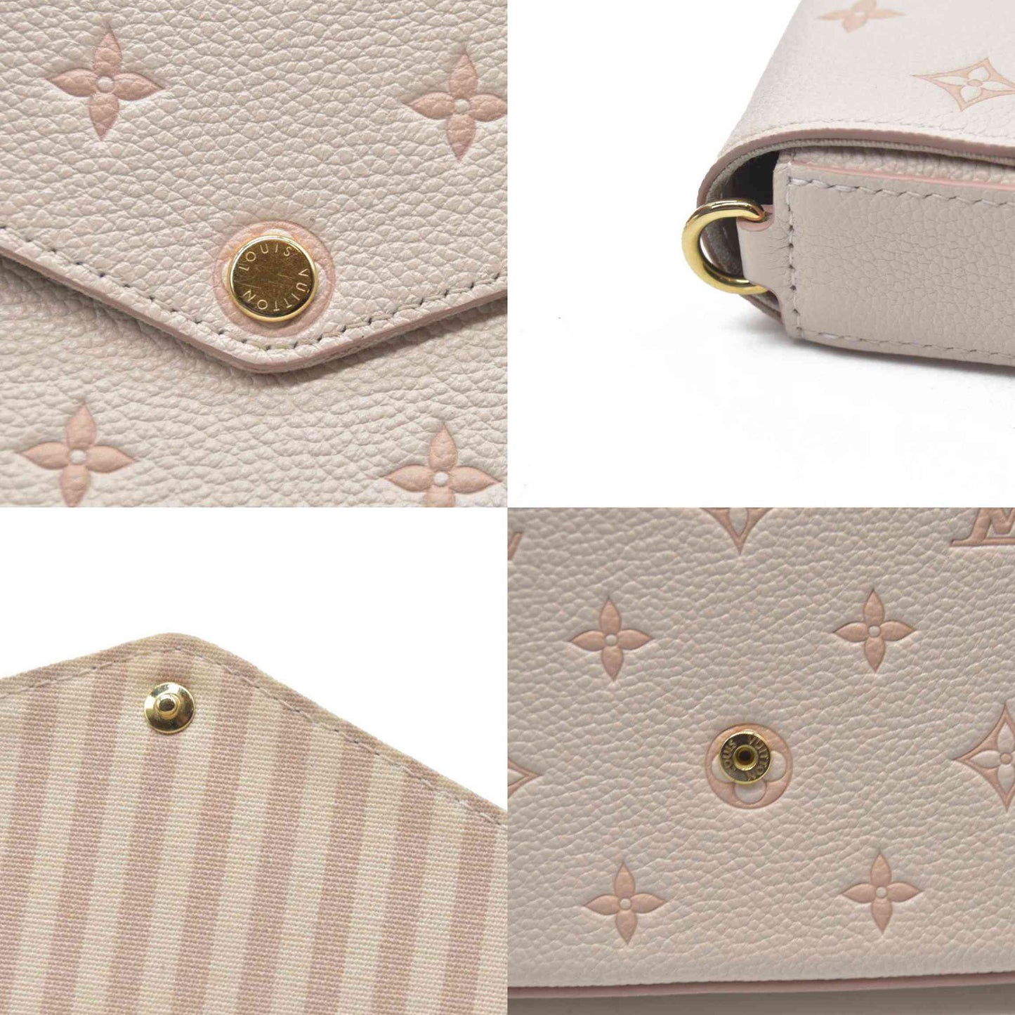 $1990 Louis Vuitton House's signature Monogram Pochette Félicie Bicolor Eden